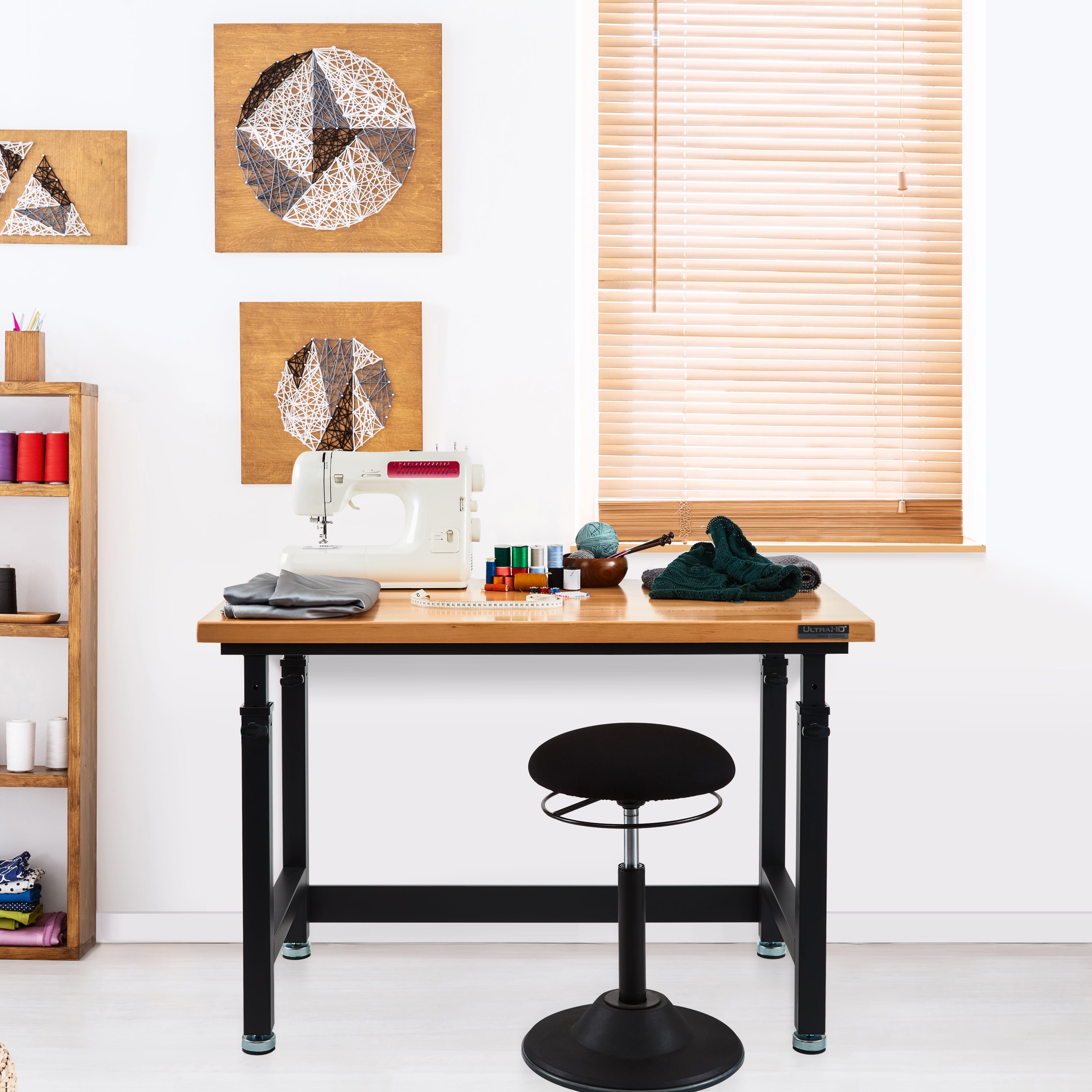 Seville Classics UltraHD® Height Adjustable 4-Foot Heavy-Duty Wood Top Workbench, 48" W x 24" D x (28" to 41.5" H), Graphite - Image 7