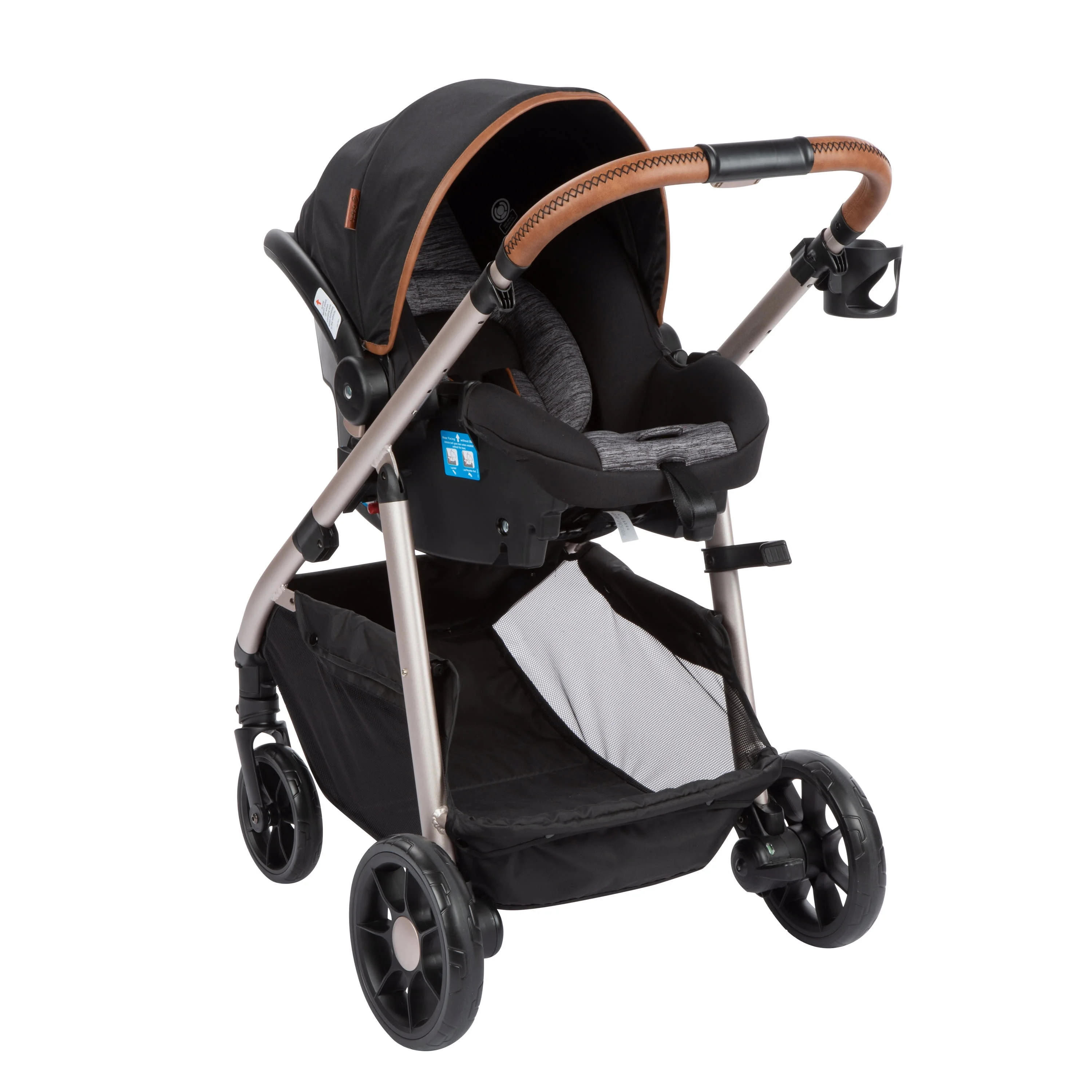 Monbebe 6-in-1 Modular Travel System, Black & Gold, Infant & Toddler, Unisex - Image 25