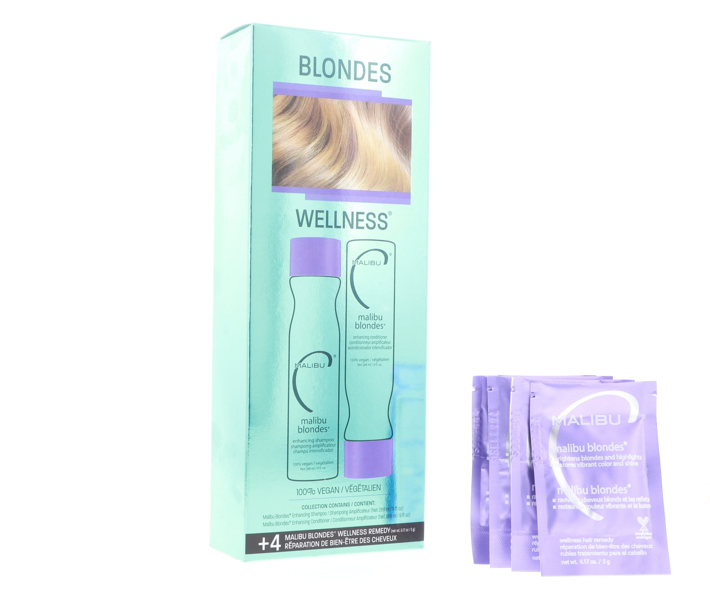 Malibu Blondes Enhancing Treatment Kit (Shampoo 9 oz, Conditioner 9 oz, Hair Remedy 4 x 0.17 oz) - Image 5