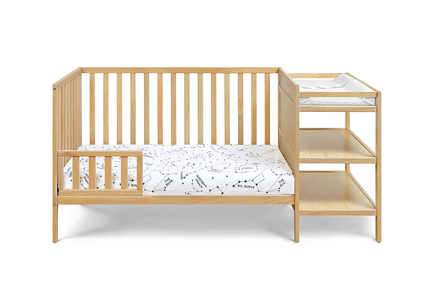 Suite Bebe Palmer 3-in-1 Convertible Crib & Changer Combo in Natural - Image 4