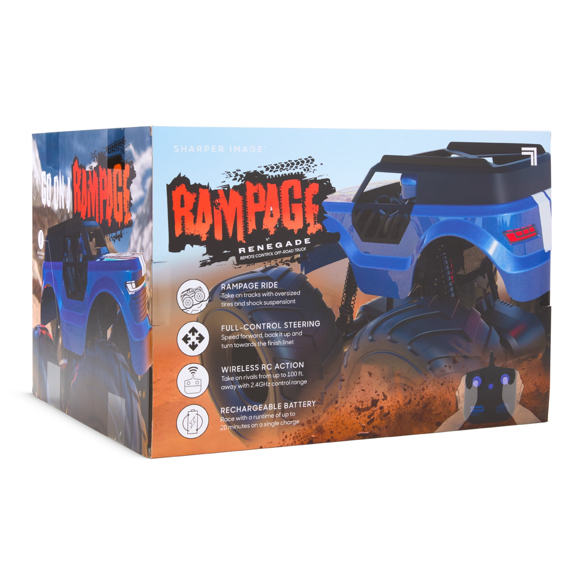 Sharper Image® Rampage Renegade Remote Control Off-Road Truck, All-Terrain Driving with Full-Control Steering & Oversized Tires - Image 5