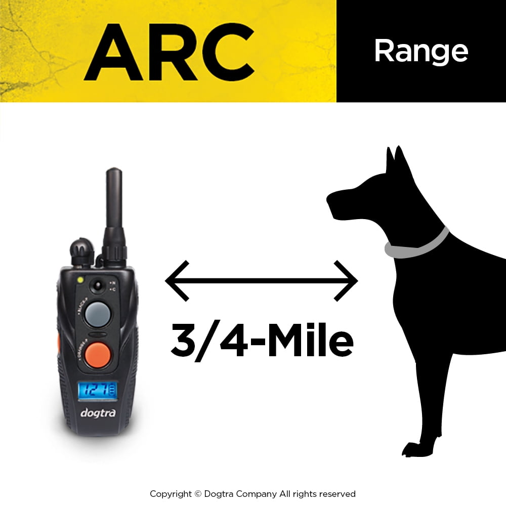 Dogtra ARC Remote Dog Training Collar Ergonomic Waterproof Rechargeable 3/4-Mile Range - Image 2