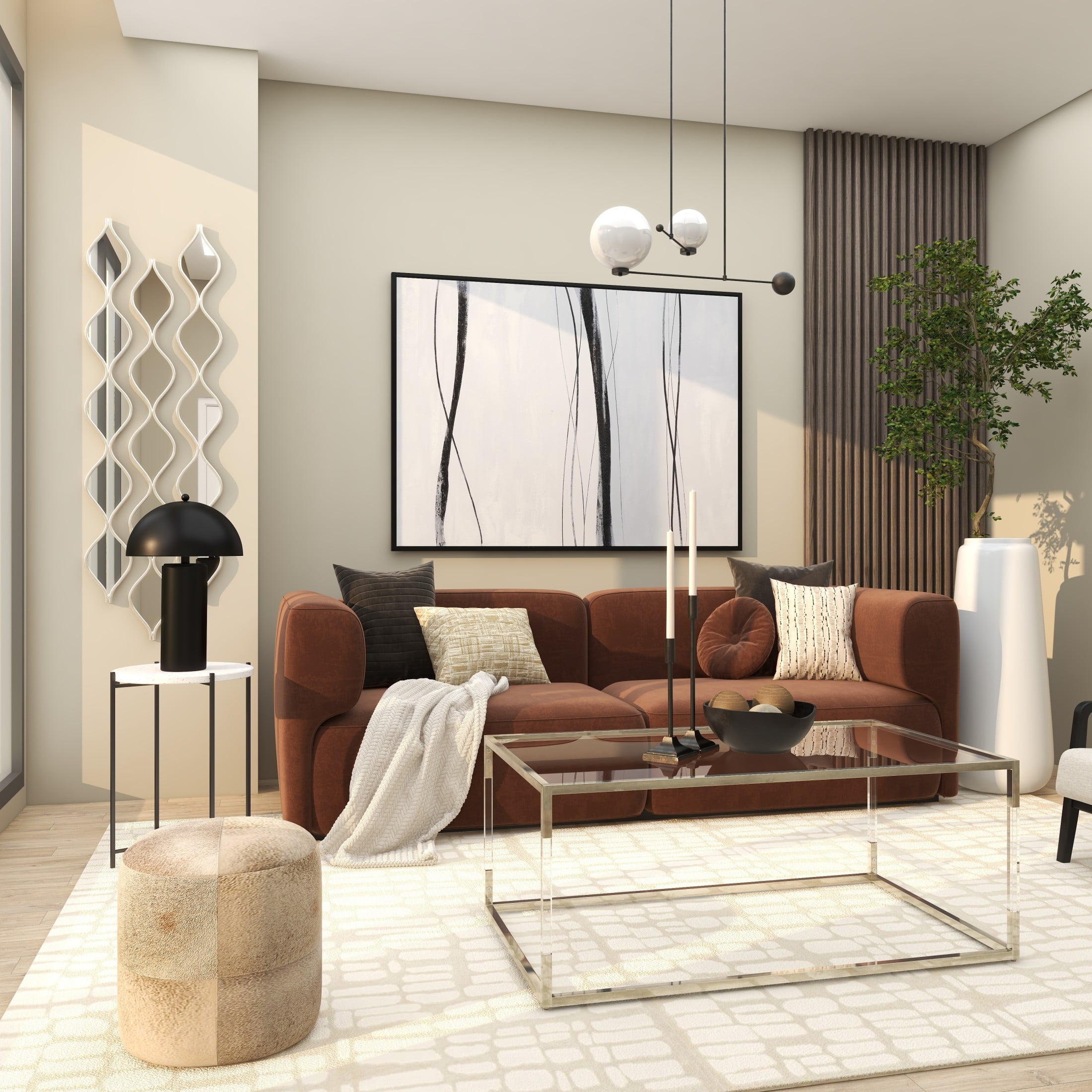 DecMode Contemporary Metal Beveled Oval Shape Wall Mirror with Silver Foil Finish, 7"W x 58"H - Image 2