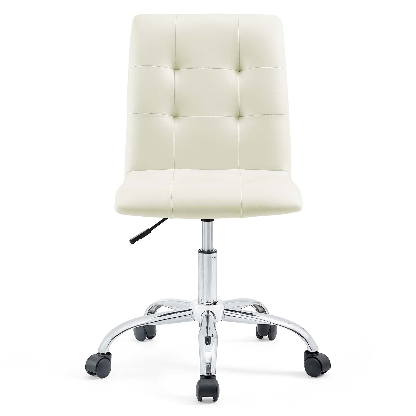 Modway Prim Armless Mid Back Office Chair in White - Image 3