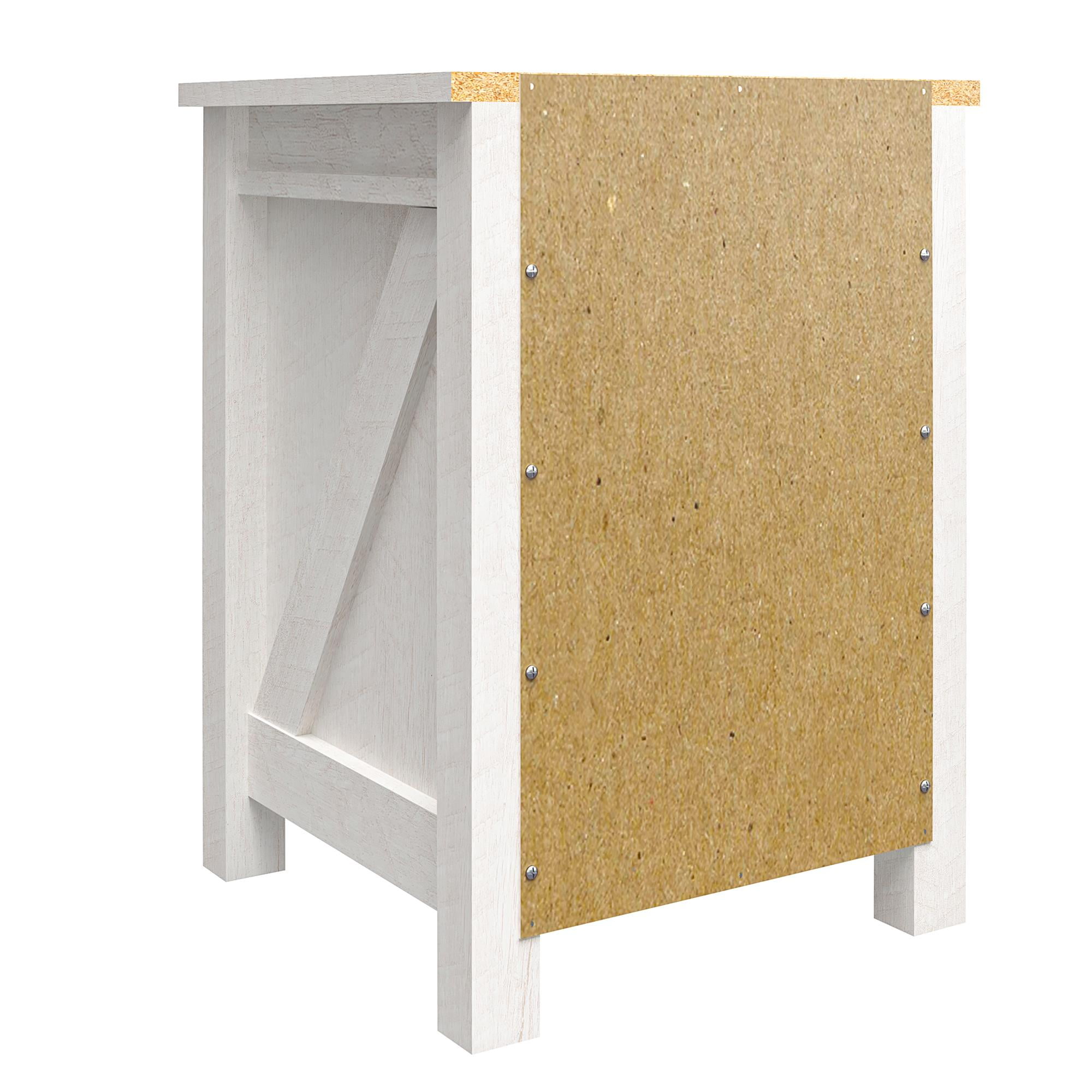 Woven Paths Scandi Farmhouse Nightstand, Ivory Oak - Image 7