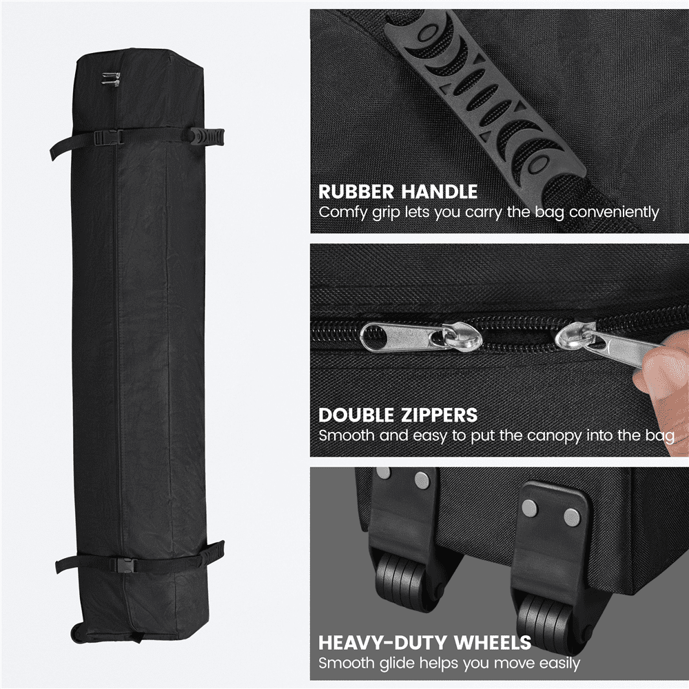 Alden Design 8x8 FT Pop-up Canopy W/ 4 Sidewalls & Sandbags for Outdoor, White - Image 3