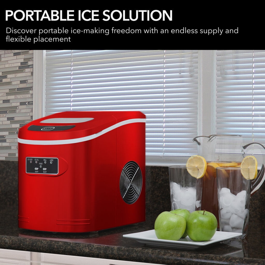 Whynter Compact Portable Ice Maker, 27 lb Capacity, Red - Image 7