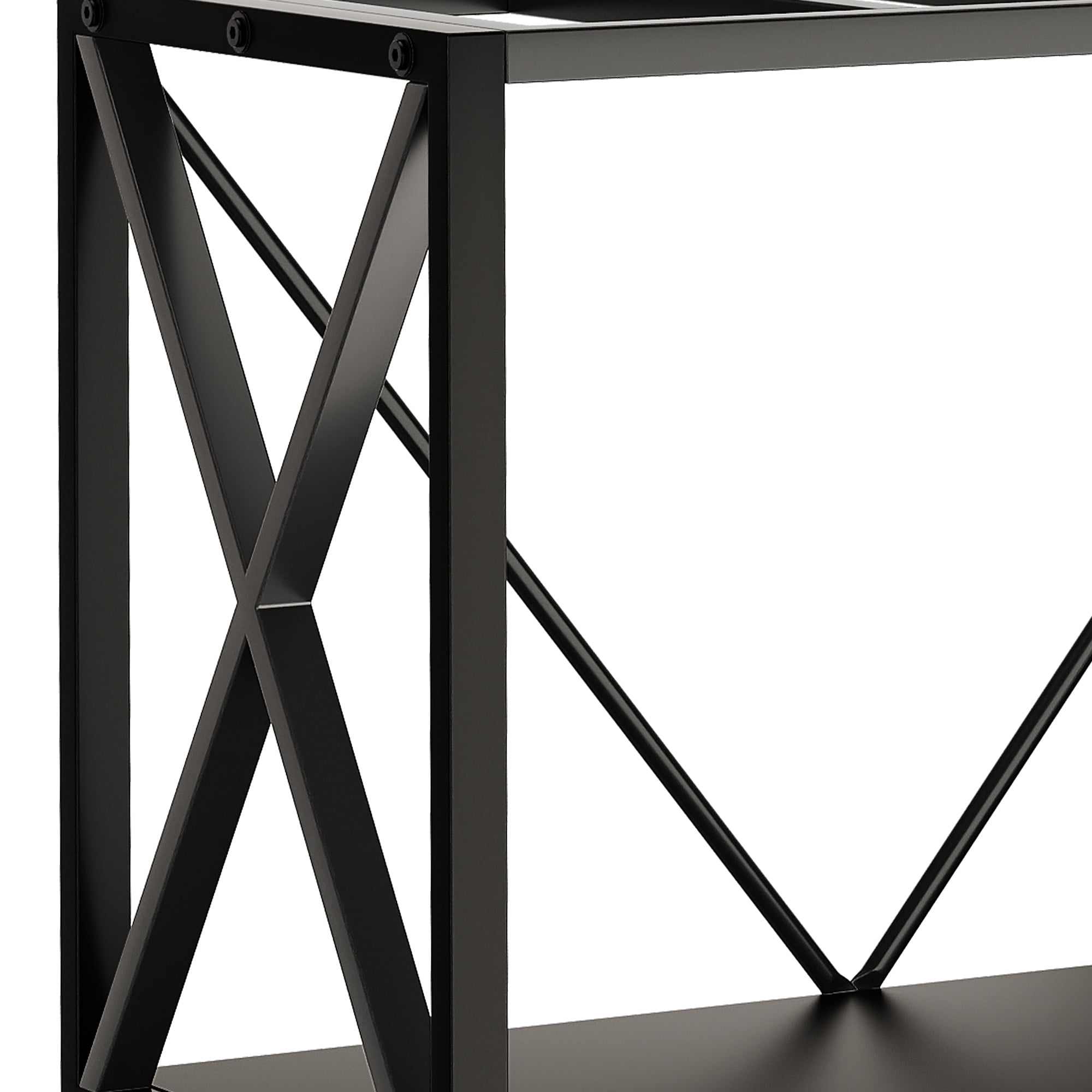 Uforic X-Shape 10-40 Gallon Double-Layer Storage Metal Fish Tank Stand, 500 Lbs Capacity, Black - Image 3