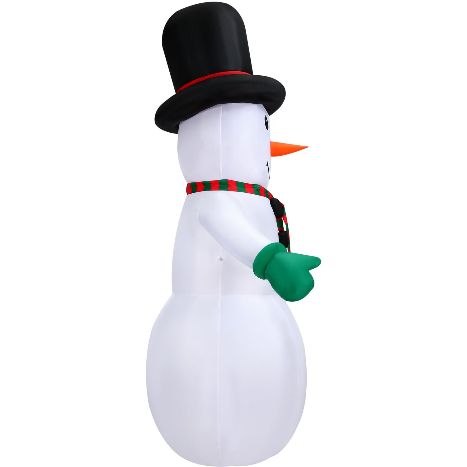 Christmas Time 10-Ft. Inflatable Snowman with LED Lights, Festive Holiday Blow-Up Decorations, Blower, Stakes, Ropes, and Storage Bag Included, CT-SNWM101-L - Image 9