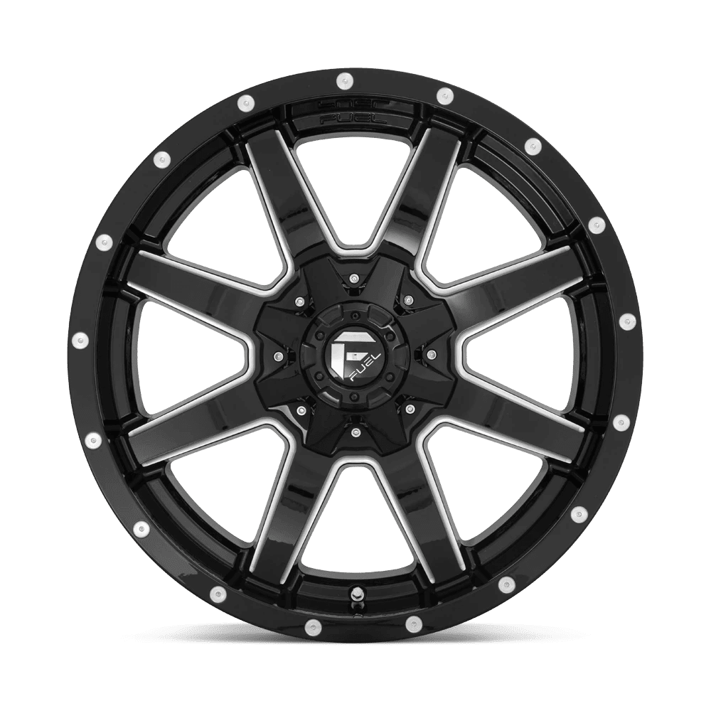 Fuel 1PC Aluminum Rim D610 MAVERICK 20X9in Gloss Black Milled Finish, D61020908250 - Image 2
