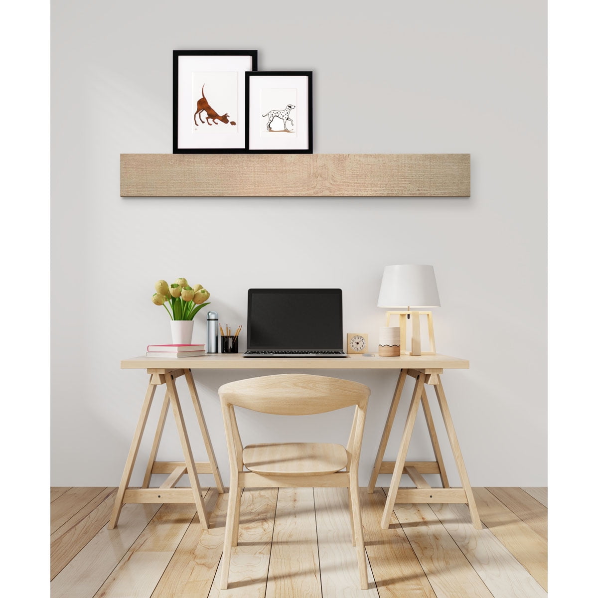 Ekena Millwork 6"H x 10"D x 60"W Hand Hewn Faux Wood Fireplace Mantel, Aged Ash - Image 13