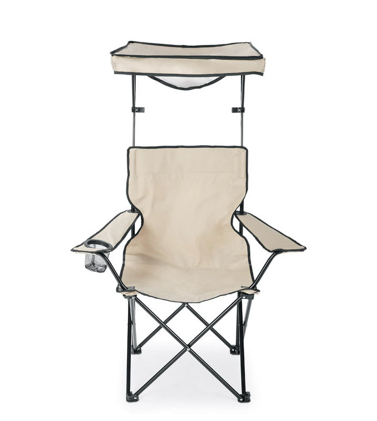 QuikShade Taupe Canopy Folding Quad Chair - Image 4