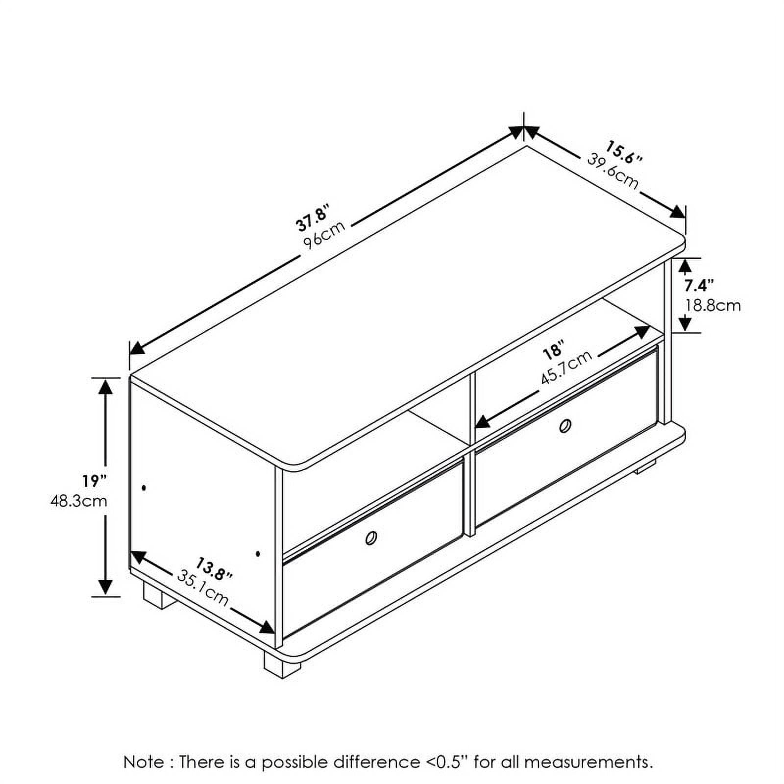 Furinno TV Stand - Gray Oak - Image 2