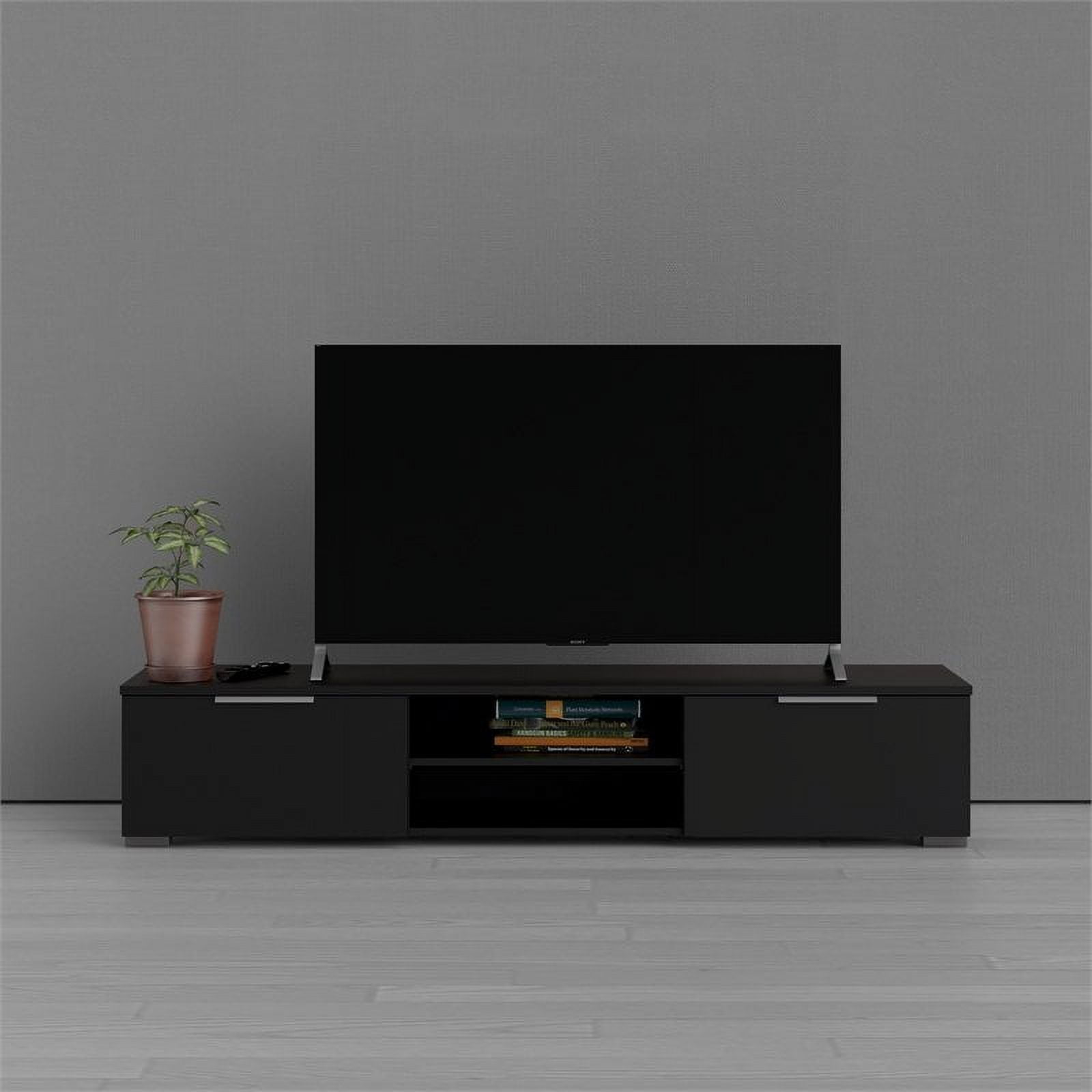 Tvilum Match 2 Drawer 2 Shelf TV Stand in Black Matte - Image 14