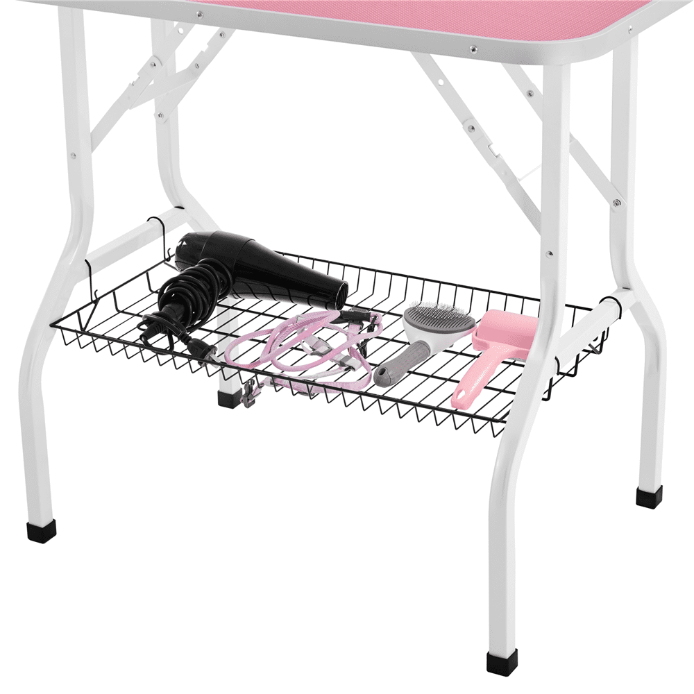 Renwick 36inch Pet Grooming Table Folding Adjustable Arm with Clamp, Pink - Image 9