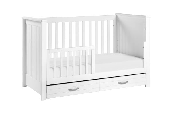 DaVinci Asher 3-in-1 Convertible Crib with Toddler Bed Conversion Kit in White Finish - Image 6