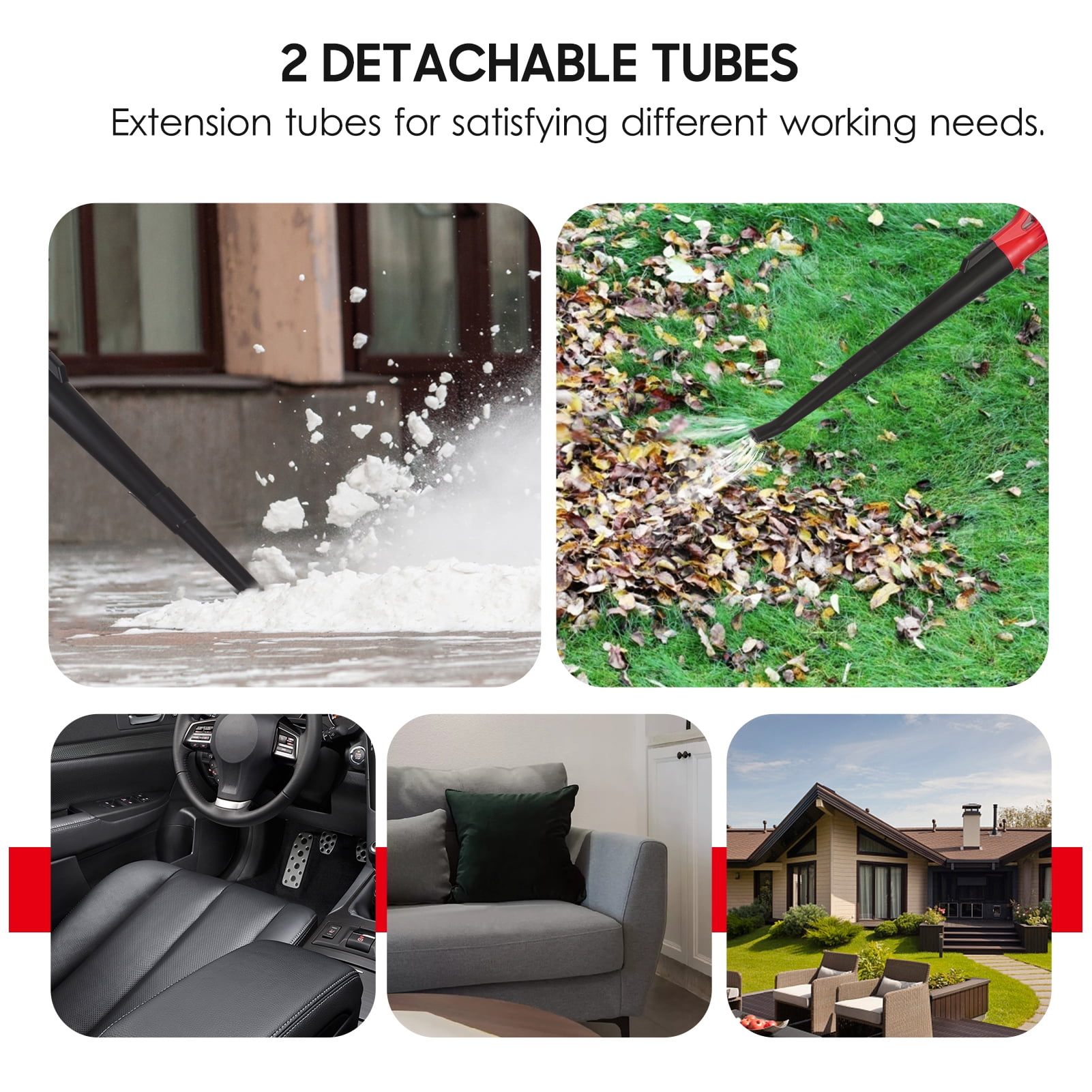 Geevorks Cordless 130 MPH at 200 CFM 20V Battery Powered Handheld Leaf Blower & Vacuum - Image 5