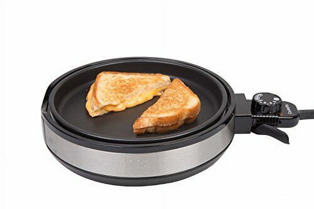 Cucinapro Multi Baker Deluxe- Baking Made Easy- Electric Appliance w Temp Control, 3 Interchangeable Skillets for Grilling, Baking or Dessert - Grilled Cheese, Omelets Pizza, Sandwiches, Cake Pops - Image 6