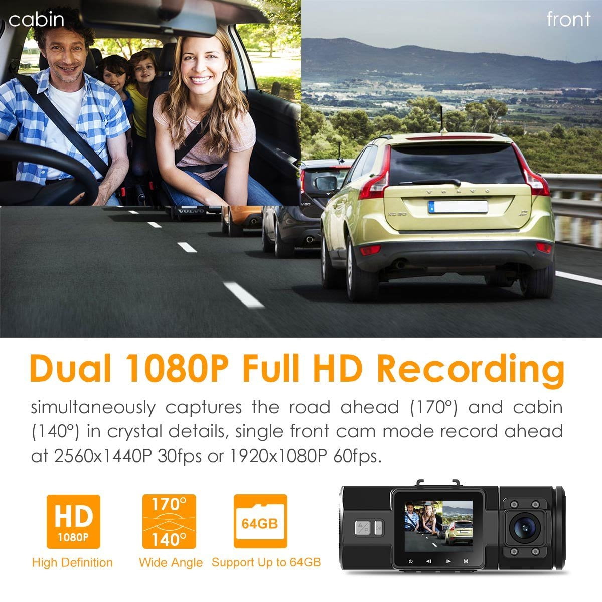 Vantrue N2 PRO - Dual Dash Cam - Sony Exmor HD Sensor - Infrared Night Vision (2023 Version) - Image 8