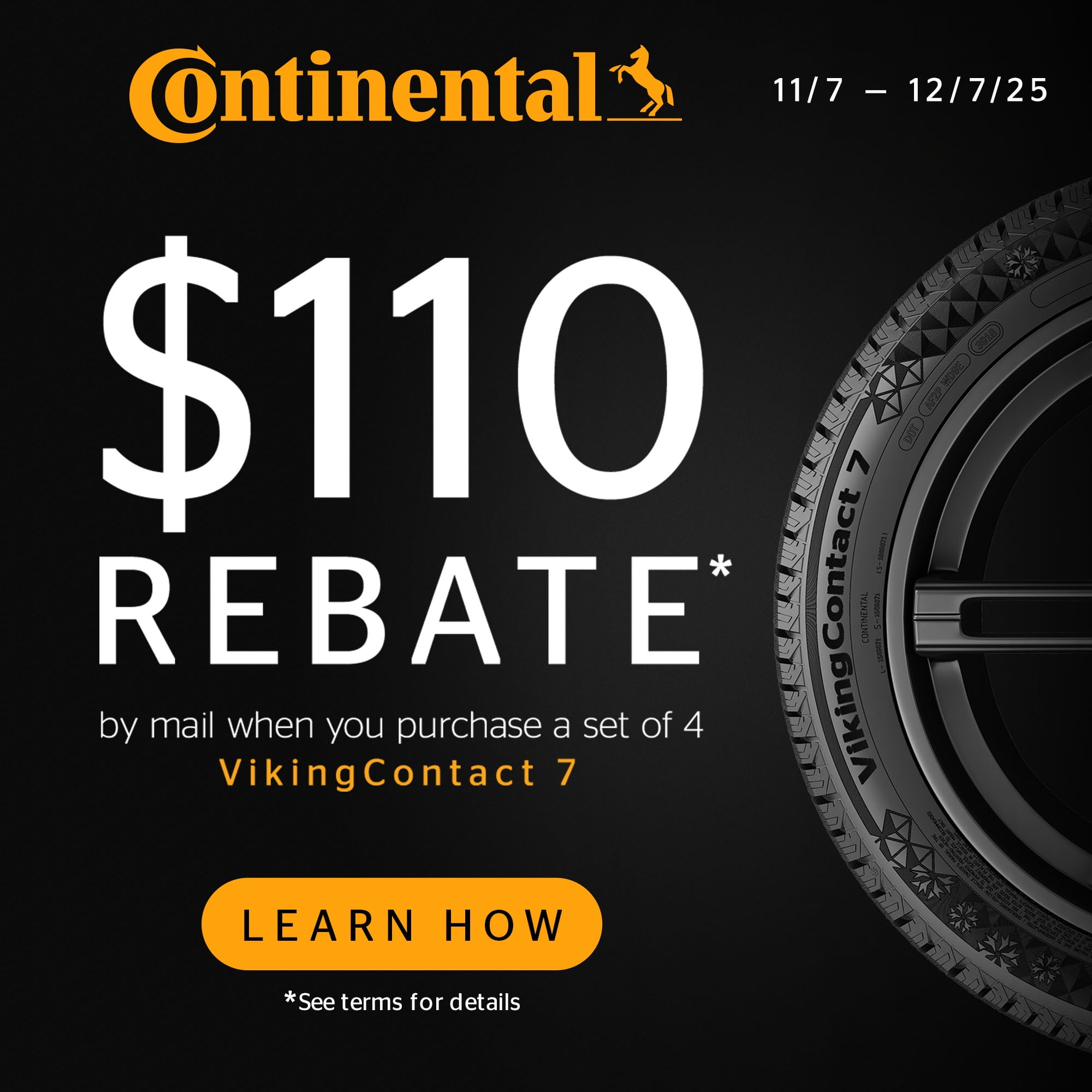Continental VikingContact 7 Winter 195/65R15 95T XL Passenger Tire - Image 8