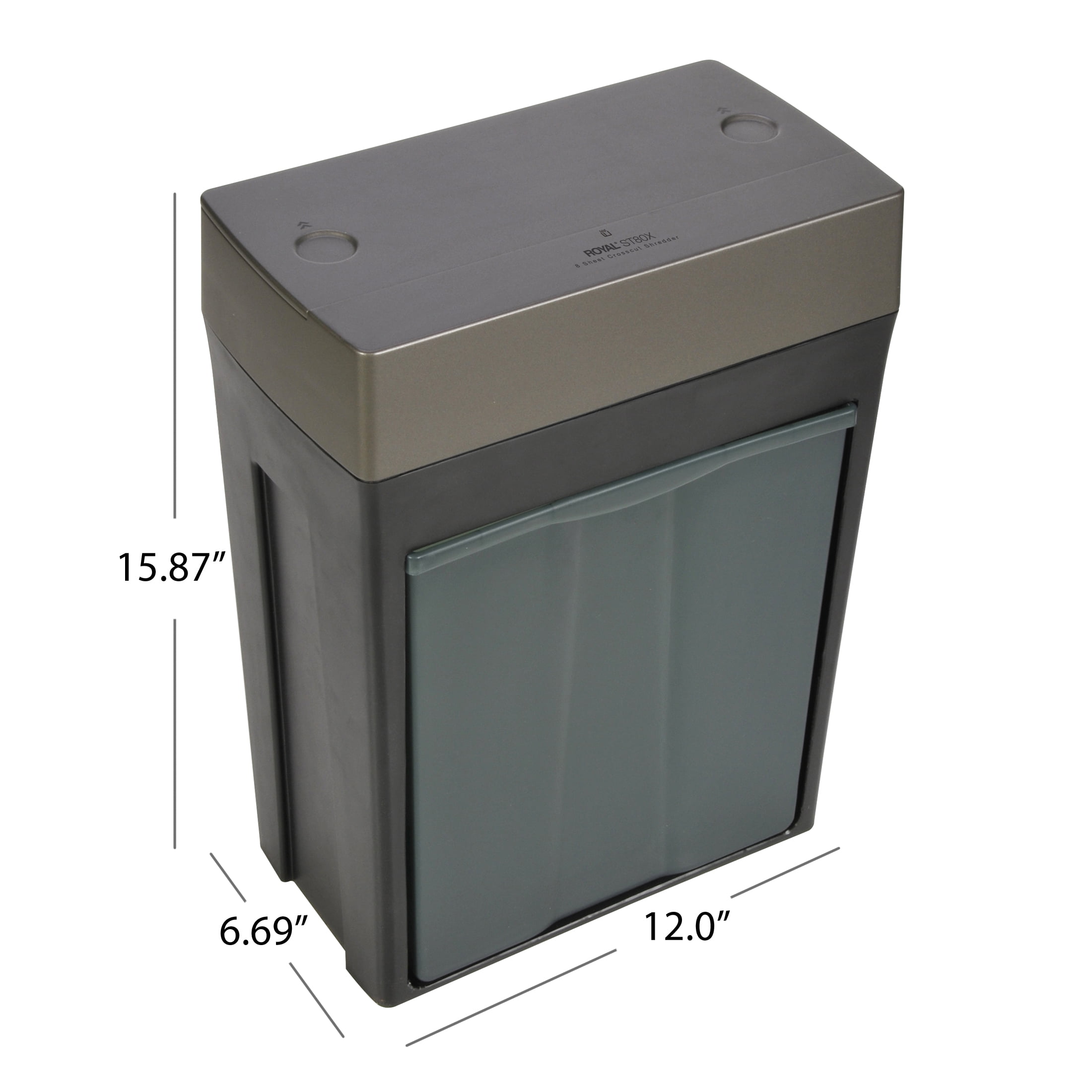 Royal ST80X 8-Sheet Crosscut Paper Shredder with Pullout Basket - 89177V - Image 3