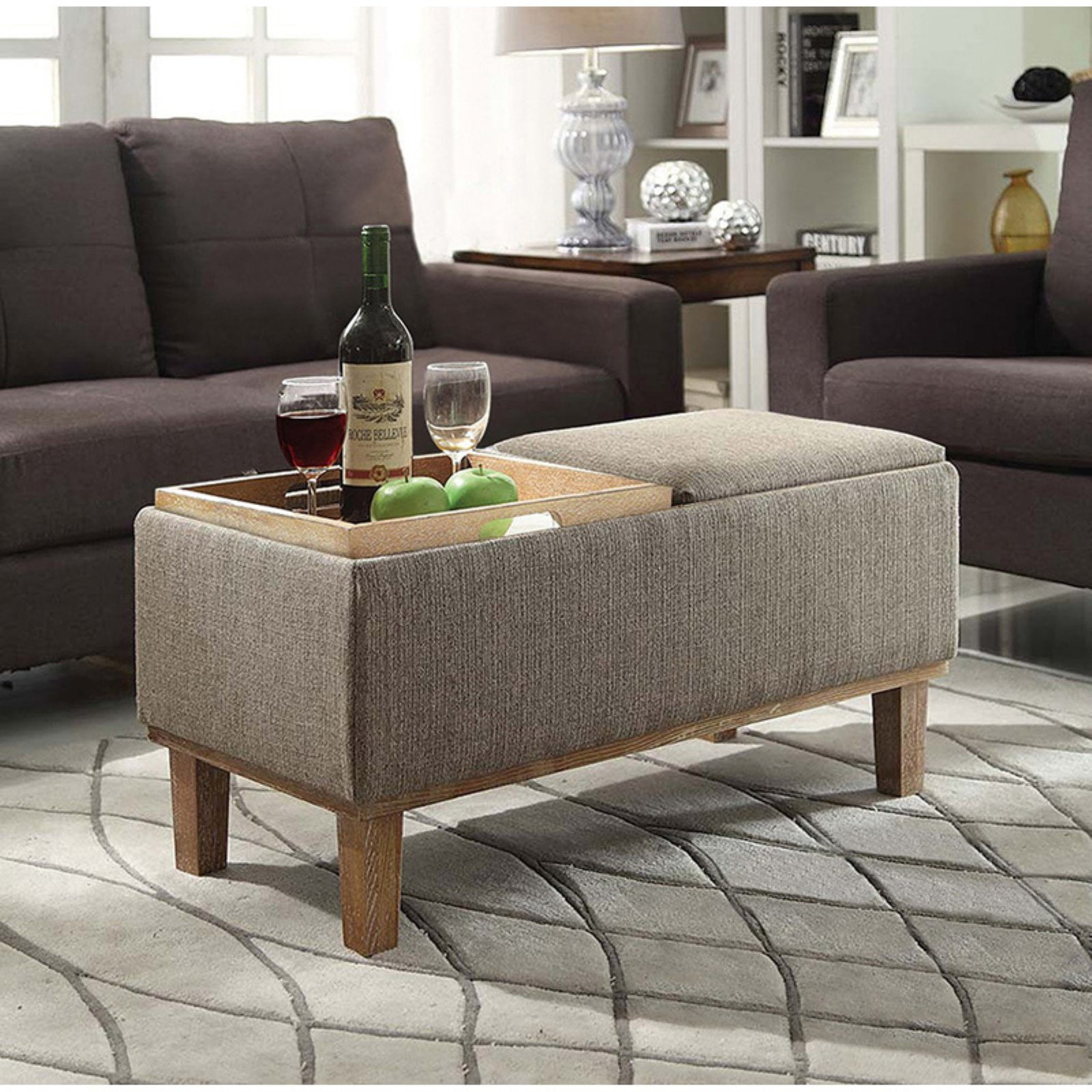 Convenience Concepts Brentwood Storage Ottoman - Image 3