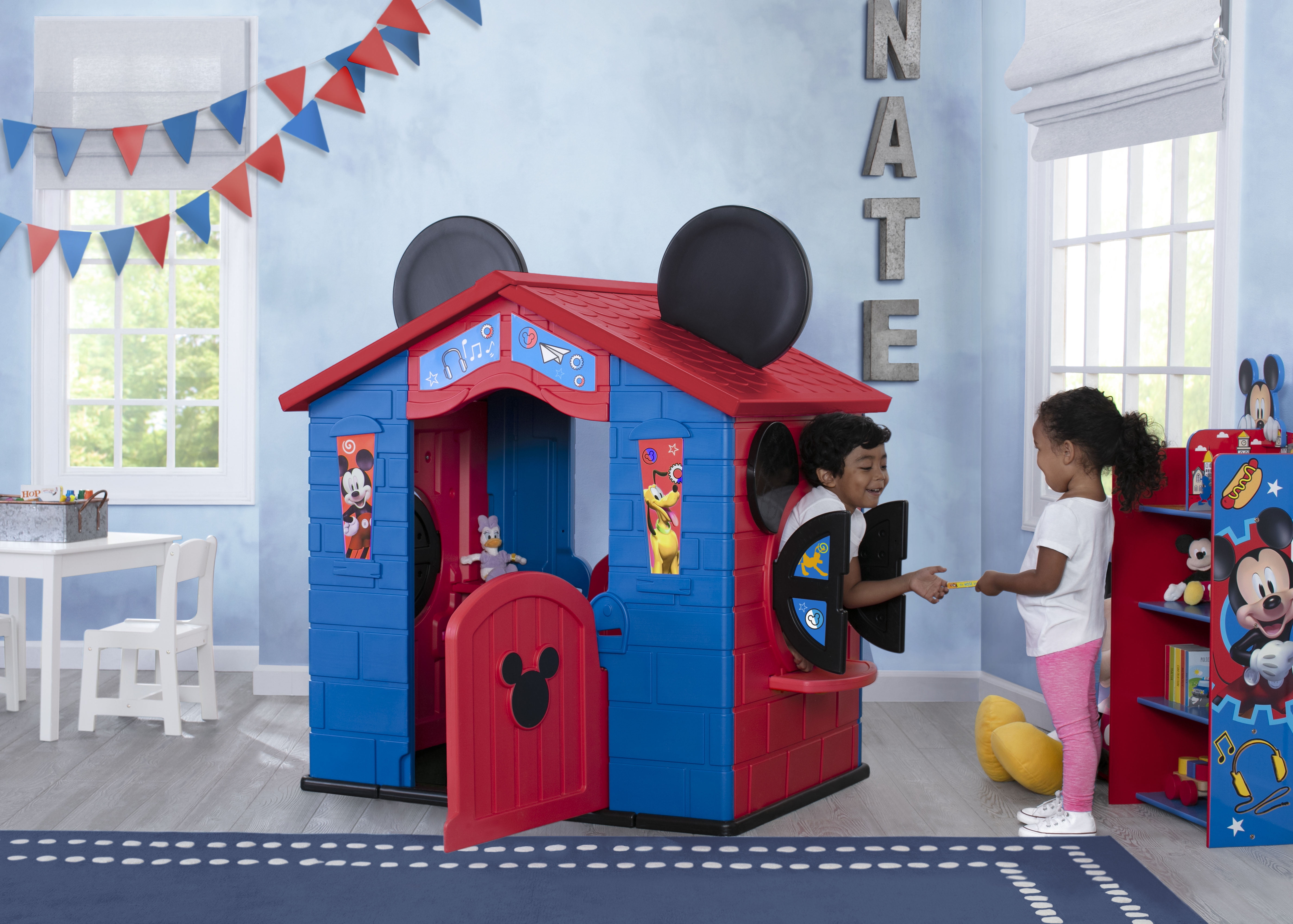Disney Mickey Mouse Plastic Indoor,Outdoor Playhouse with Easy Assembly - Image 9