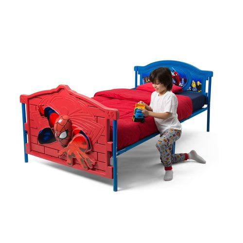Delta Children Marvel Spider-Man 3D Plastic Twin Bed, Red - Image 5