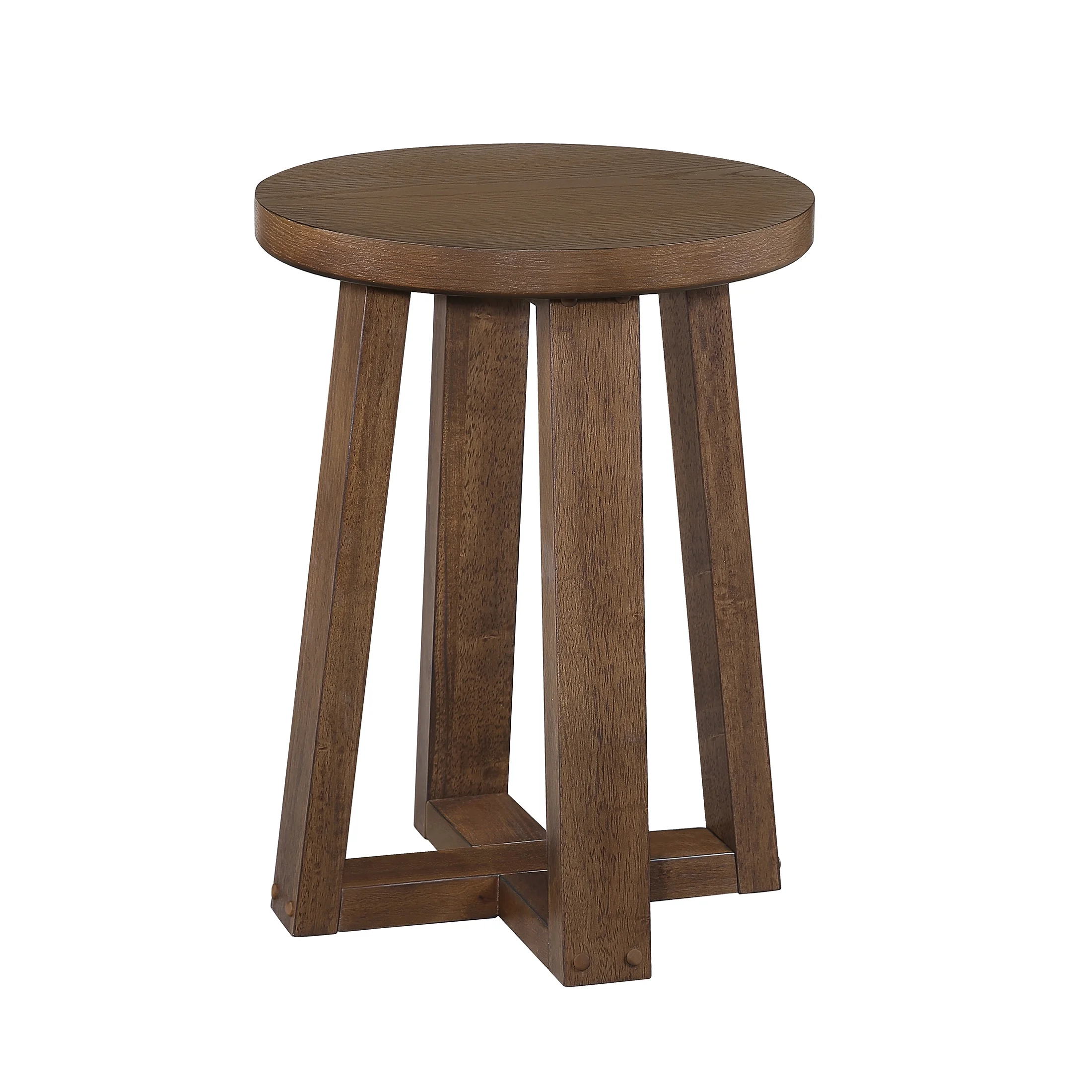 Better Homes & Gardens Ezra Round End Table, Walnut Finish - Image 3