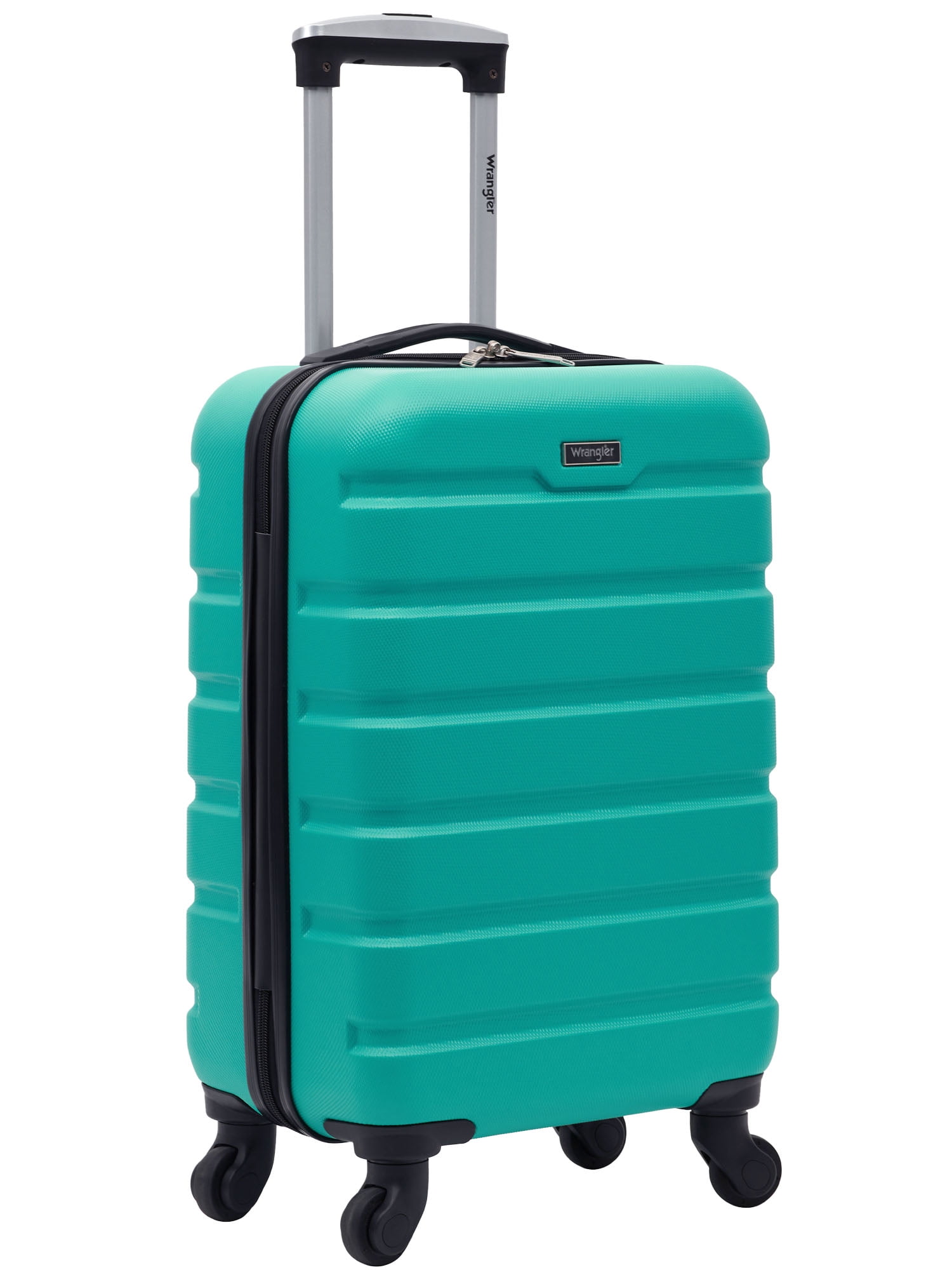 Wrangler 20-inch Rolling Hard Side Carry-on Spinner Luggage, Teal - Image 7