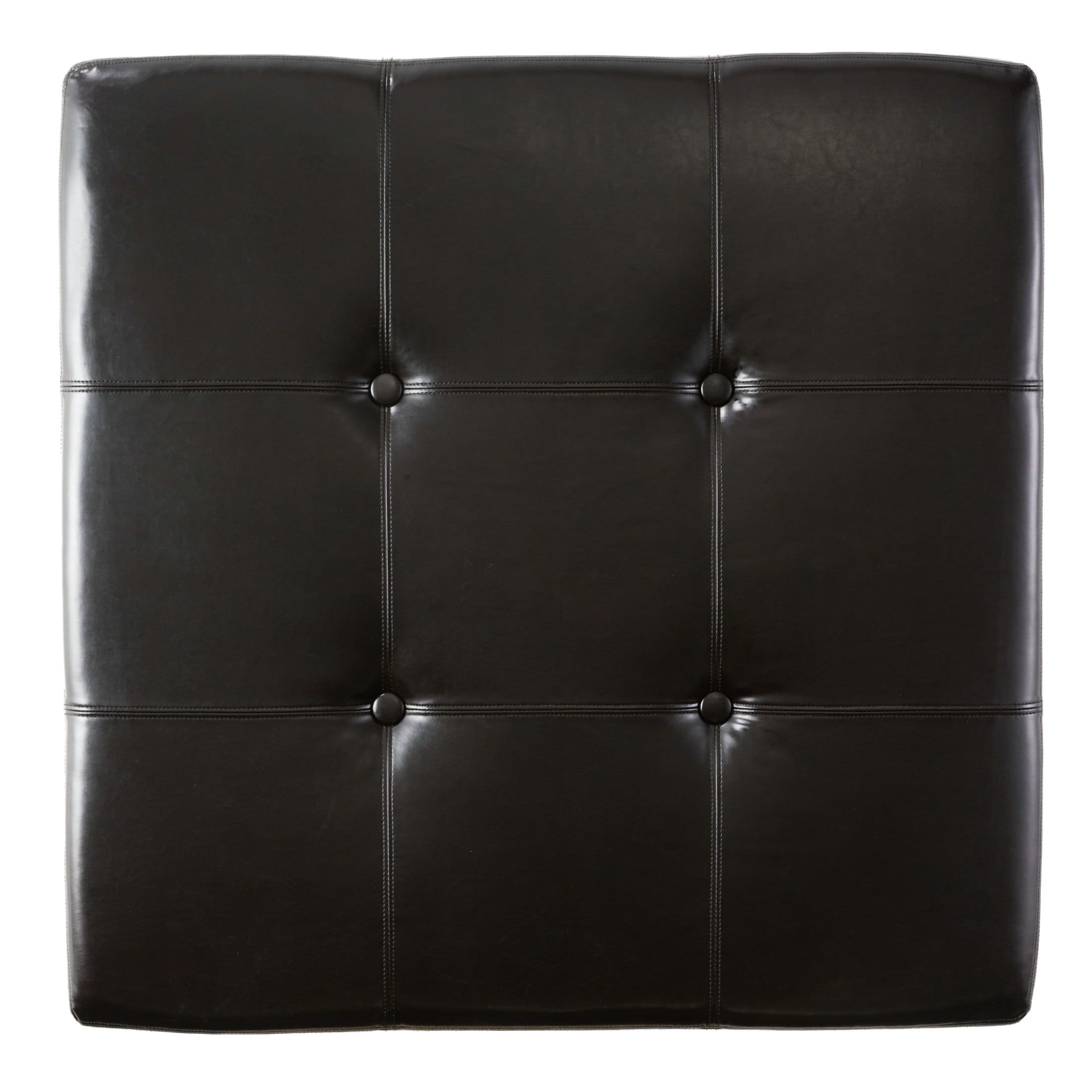 Wilmette Bonded Leather Ottoman, Espresso/Dark Brown - Image 8