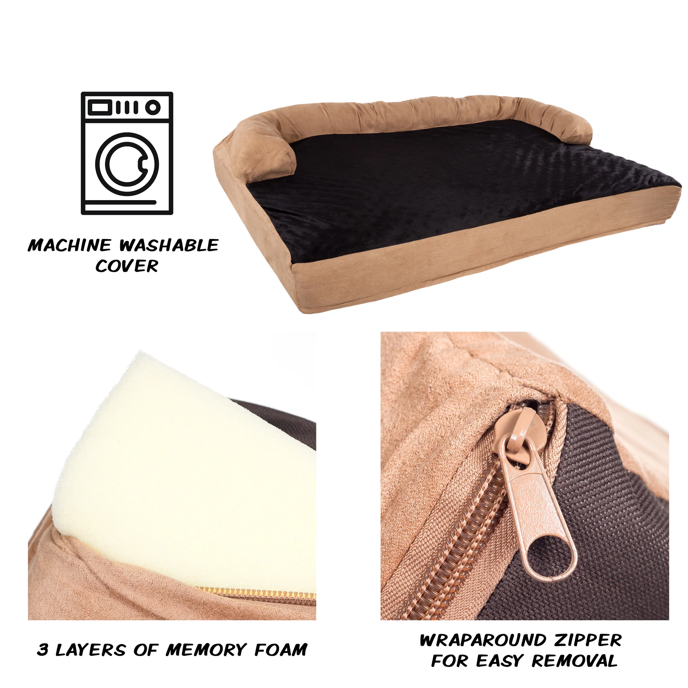 PETMAKER Orthopedic Memory Foam Pet Bed - Jumbo - Image 3