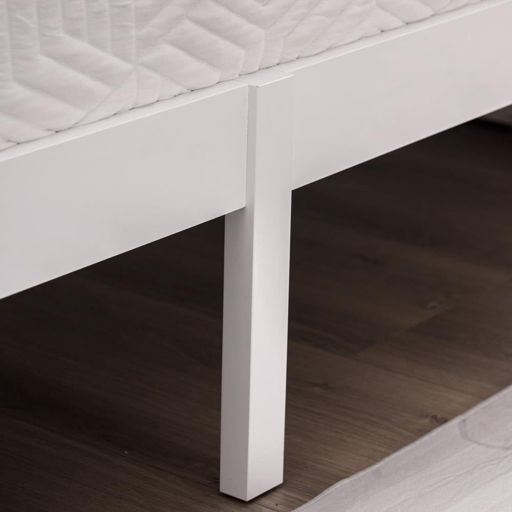 UBesGoo Queen Wood Platform Bed with Hardwood Slats & Headboard, White - Image 11