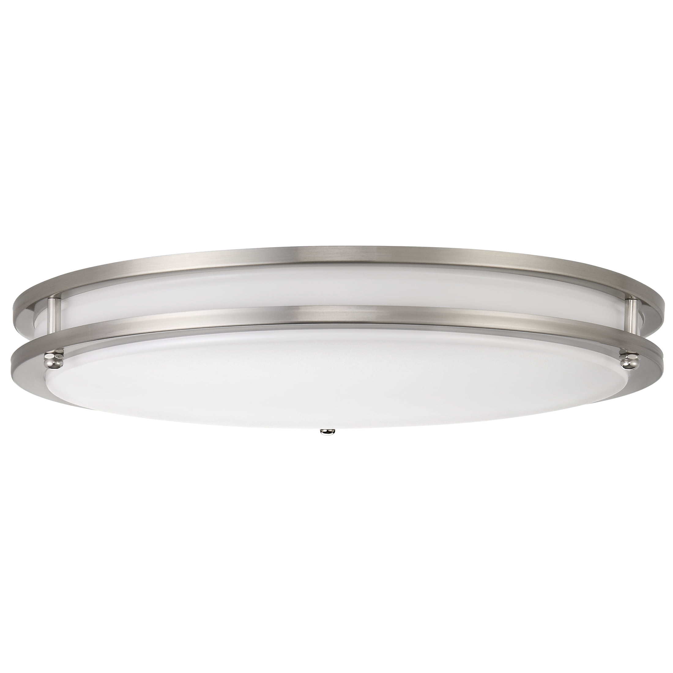 Maxxima Luvoni 14 in. Smart WiFi LED Ceiling Light - Dual Ring Satin Nickel 1600 Lumens Dimmable Flush Mount, CCT Selectable 2700K-6000K, Google Assistant and Alexa Compatible for Living Room Lighting - Image 11