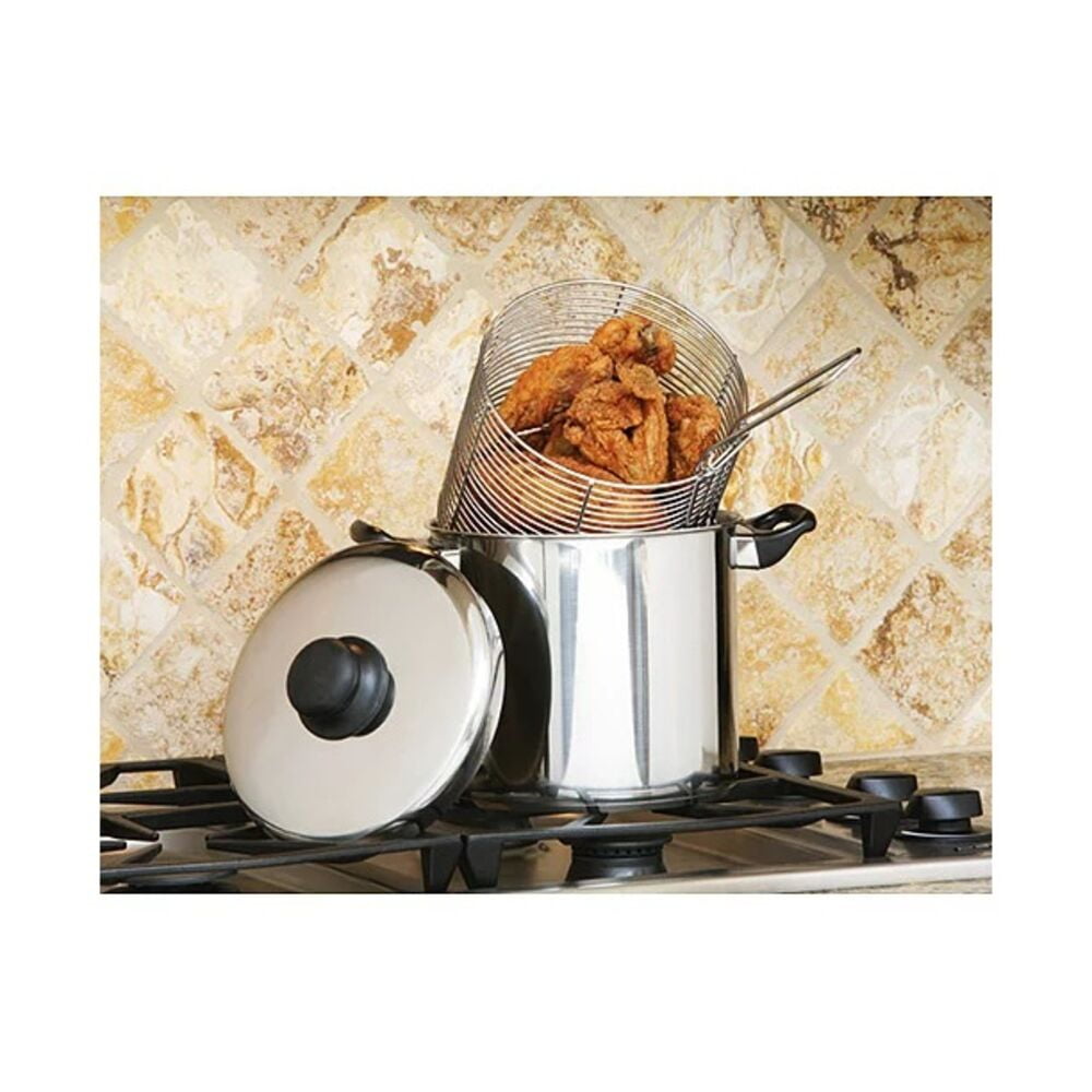 Cook Pro 6-Quart 18/10 Stainless Steel Stovetop Deep Fryer/Stock Pot - Image 7