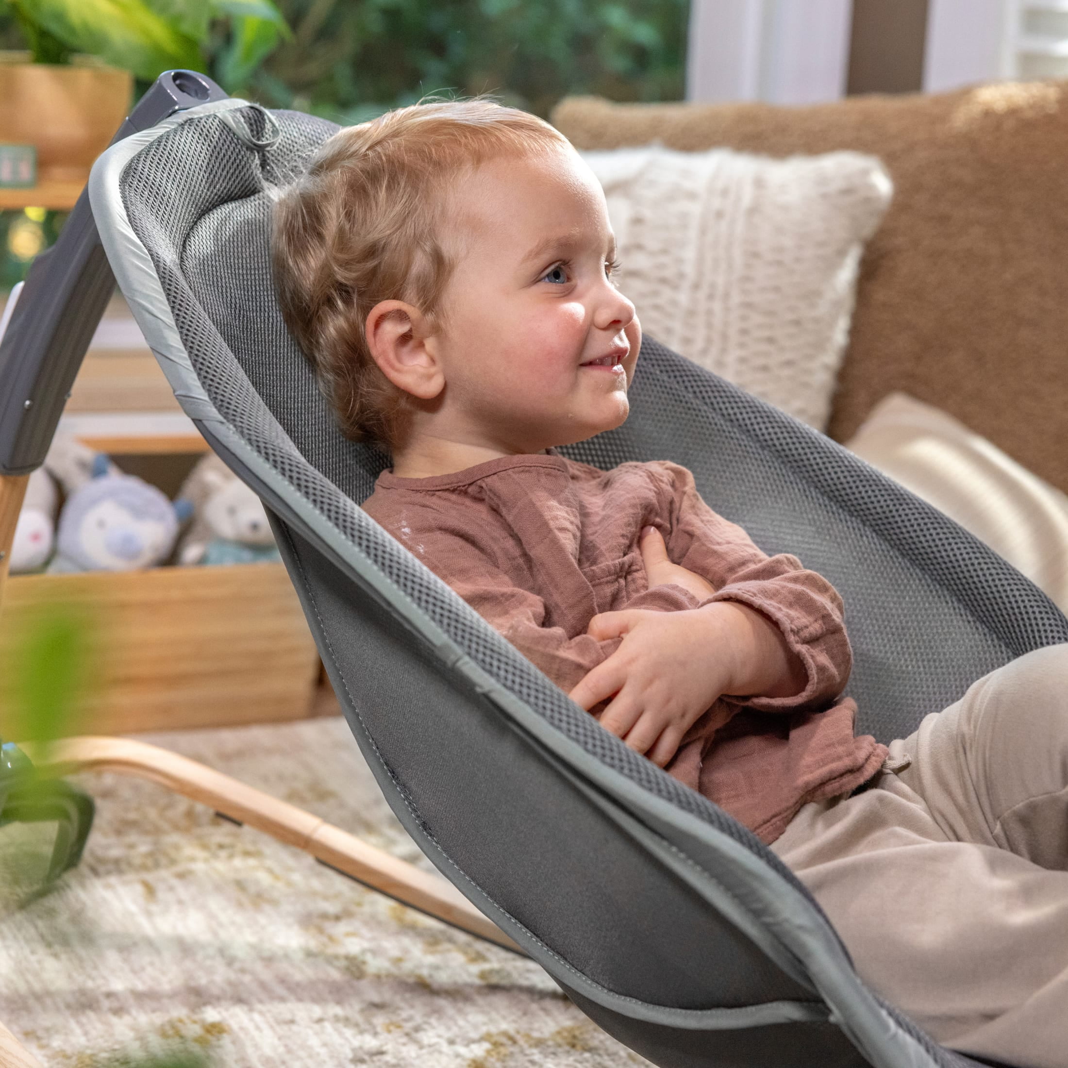 Ingenuity Every Season Rocking Seat - For Ages 0-30 Months, Unisex - Grey - Image 2