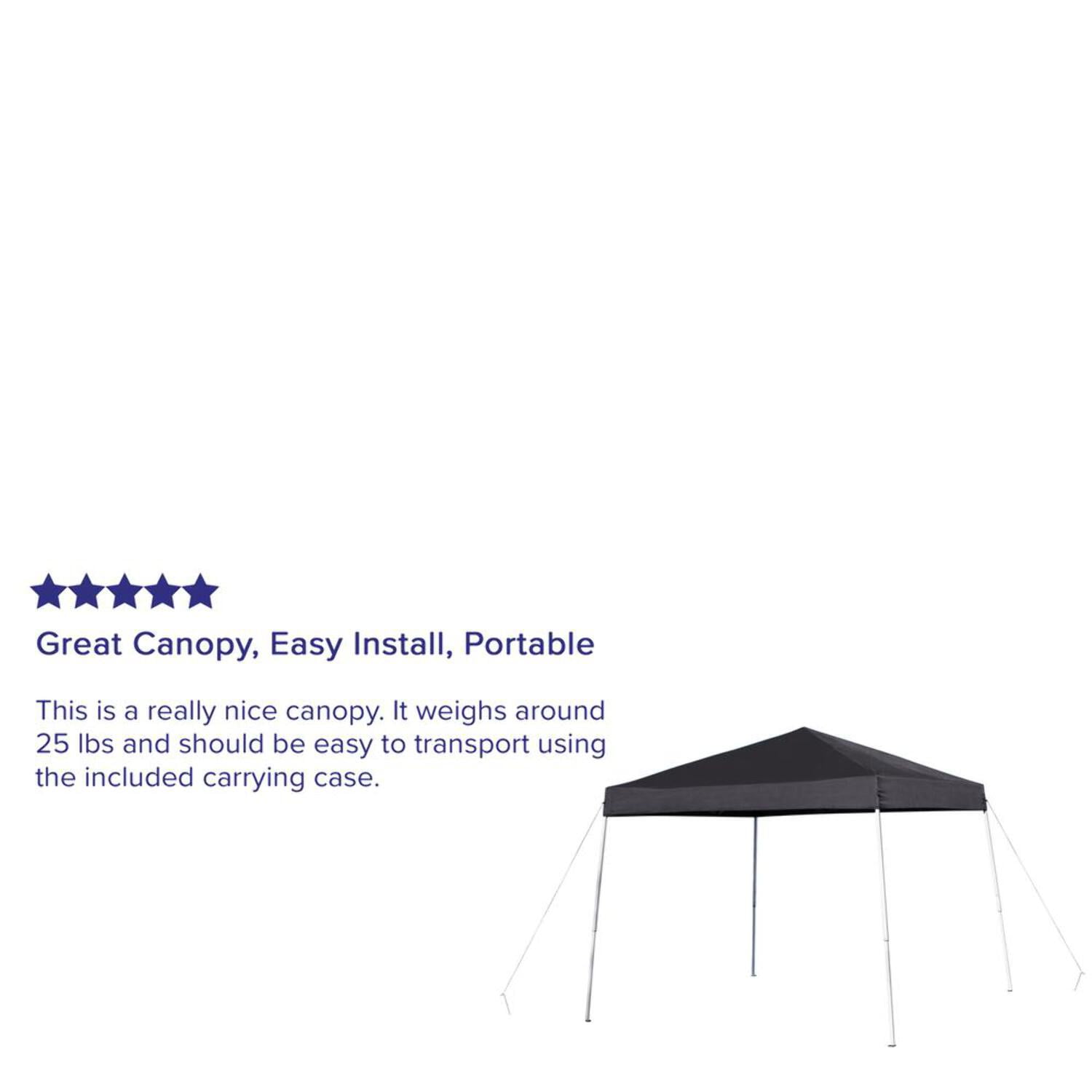 Flash Furniture Harris Collection 8' x8' Black Pop Up Canopy Tent - Image 4