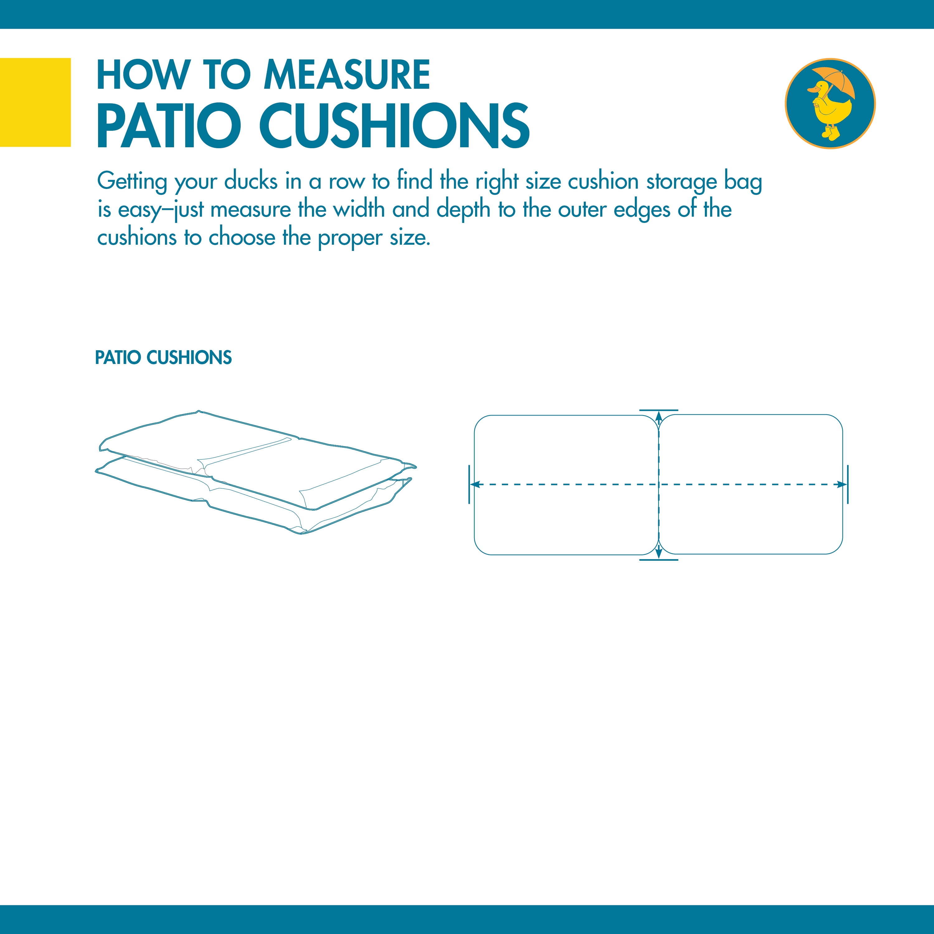 Duck Covers Ultimate Water-Resistant 48 Inch Patio Cushion Storage Bag - Image 6