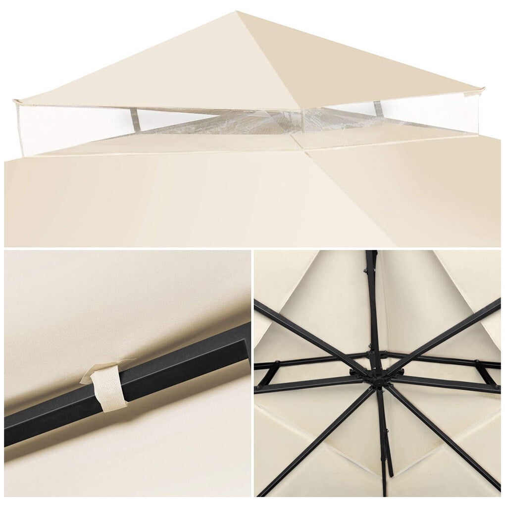 KIKIO 10' x 10' Top Replacement Cover for outdoor canopy,Gazebo Replacement Canopy Top,Patio CoverGarden Roof Tent - Image 7