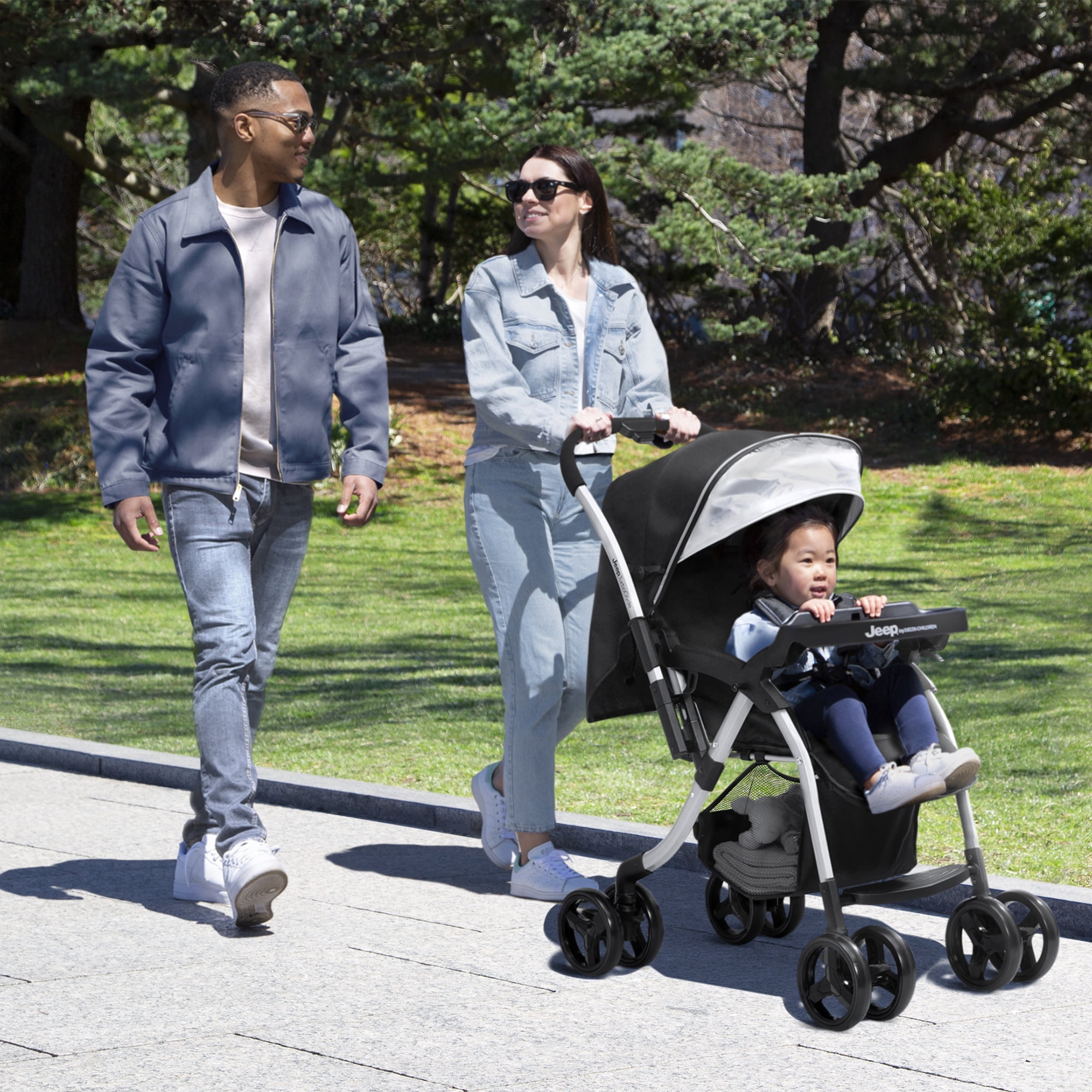 Jeep TurboGlyde Reversible Handle Stroller by Delta Children, Black - Image 16