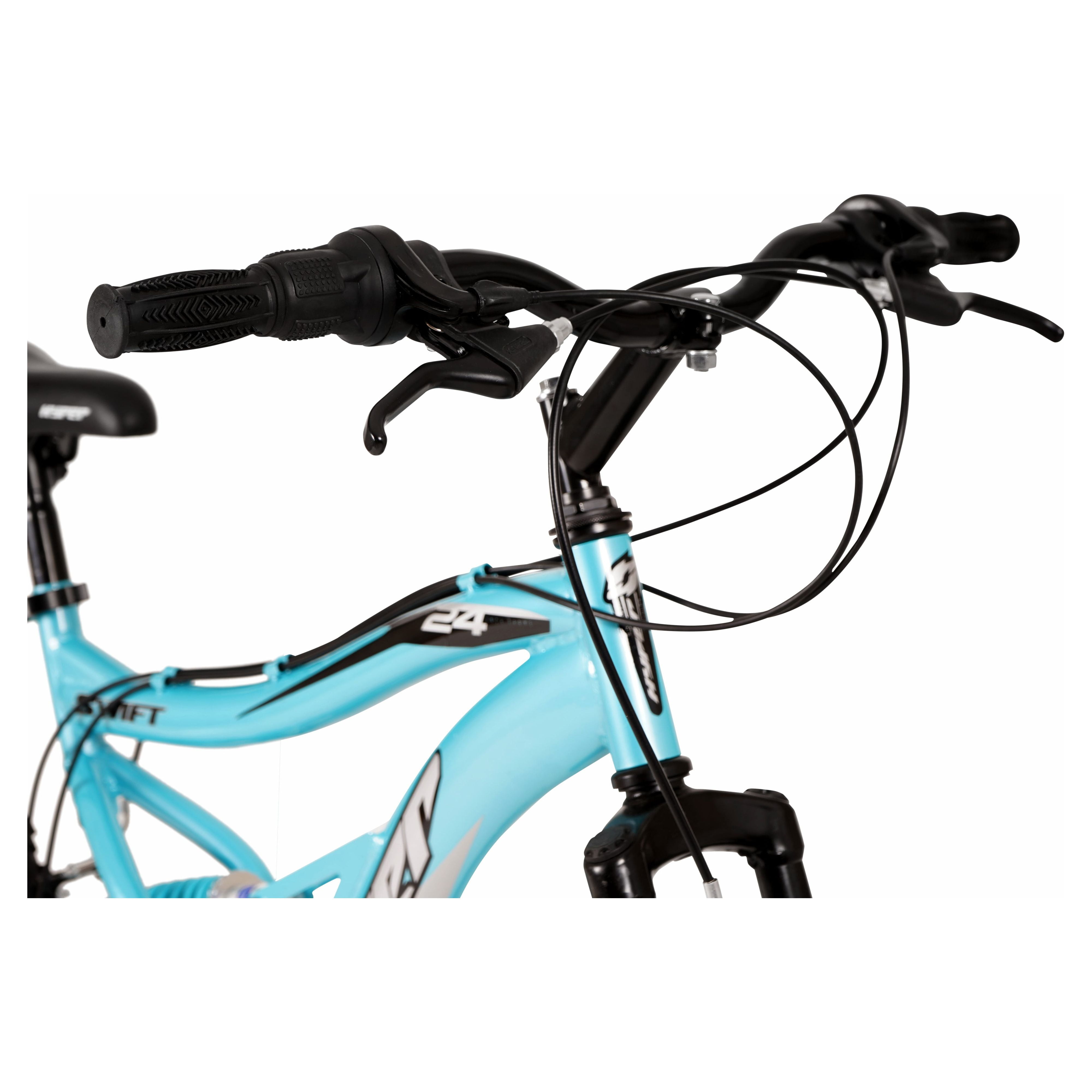 Hyper Bicycles 24" Girl's Swift Mountain Bike for Kids, Blue - Image 4