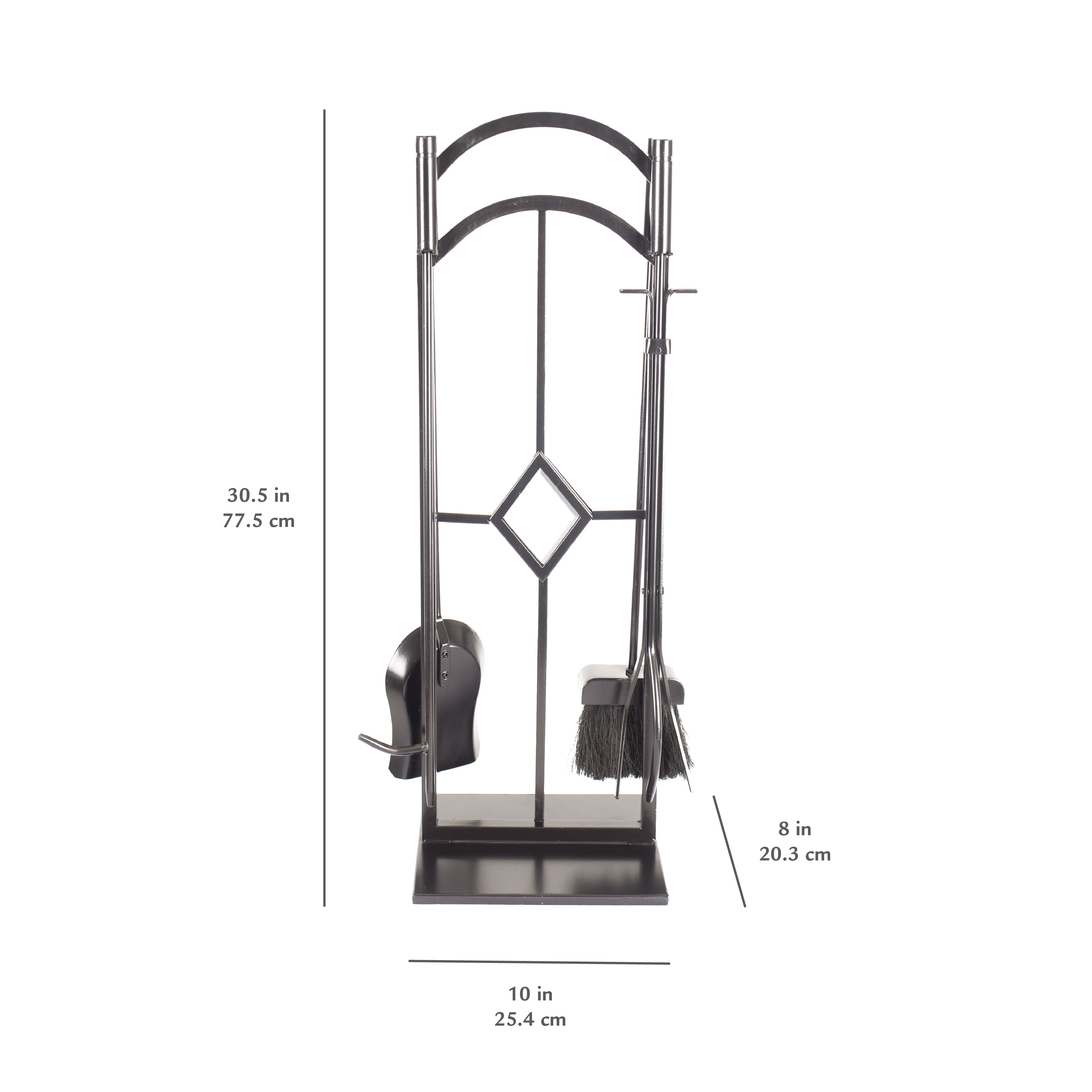Pleasant Hearth FA328T Diamond 5 Pc Steel Fireplace Toolset - Image 3