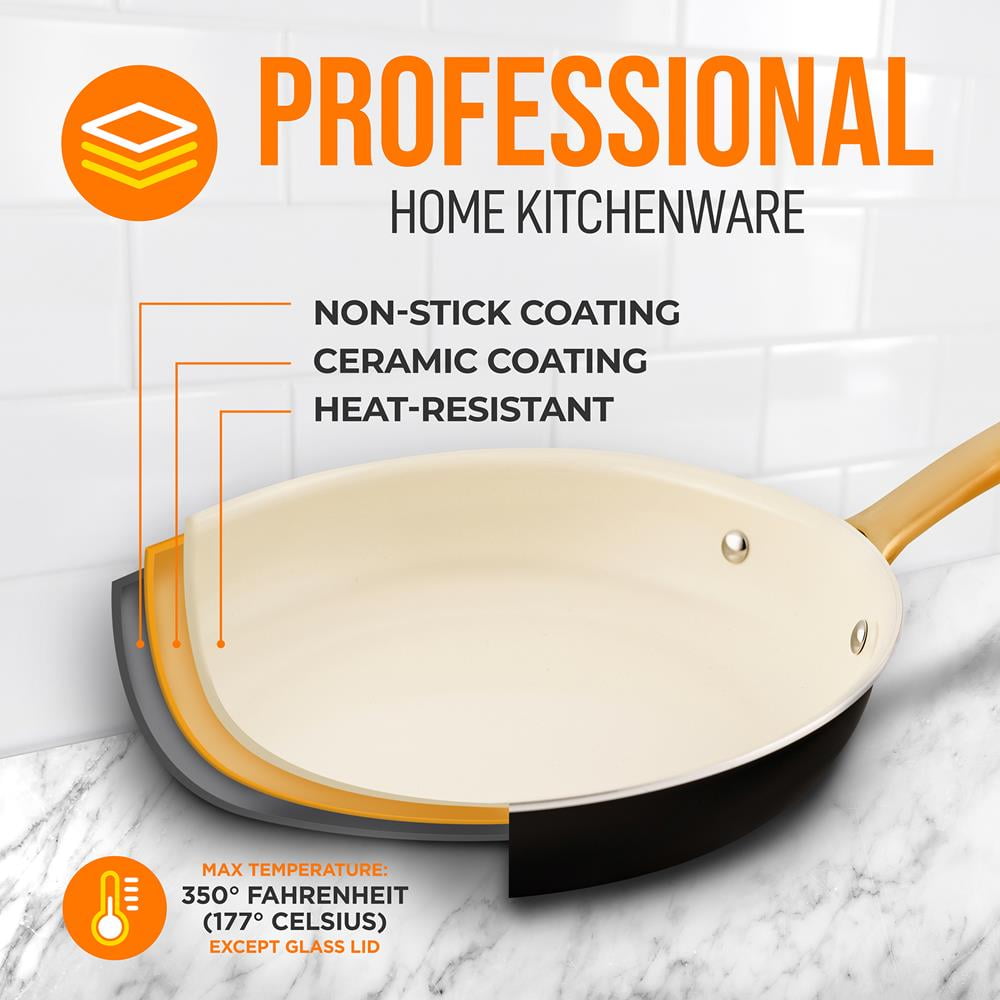 NutriChef 8” Fry Pan with Lid - Small Skillet Nonstick Frying Pan - Image 6