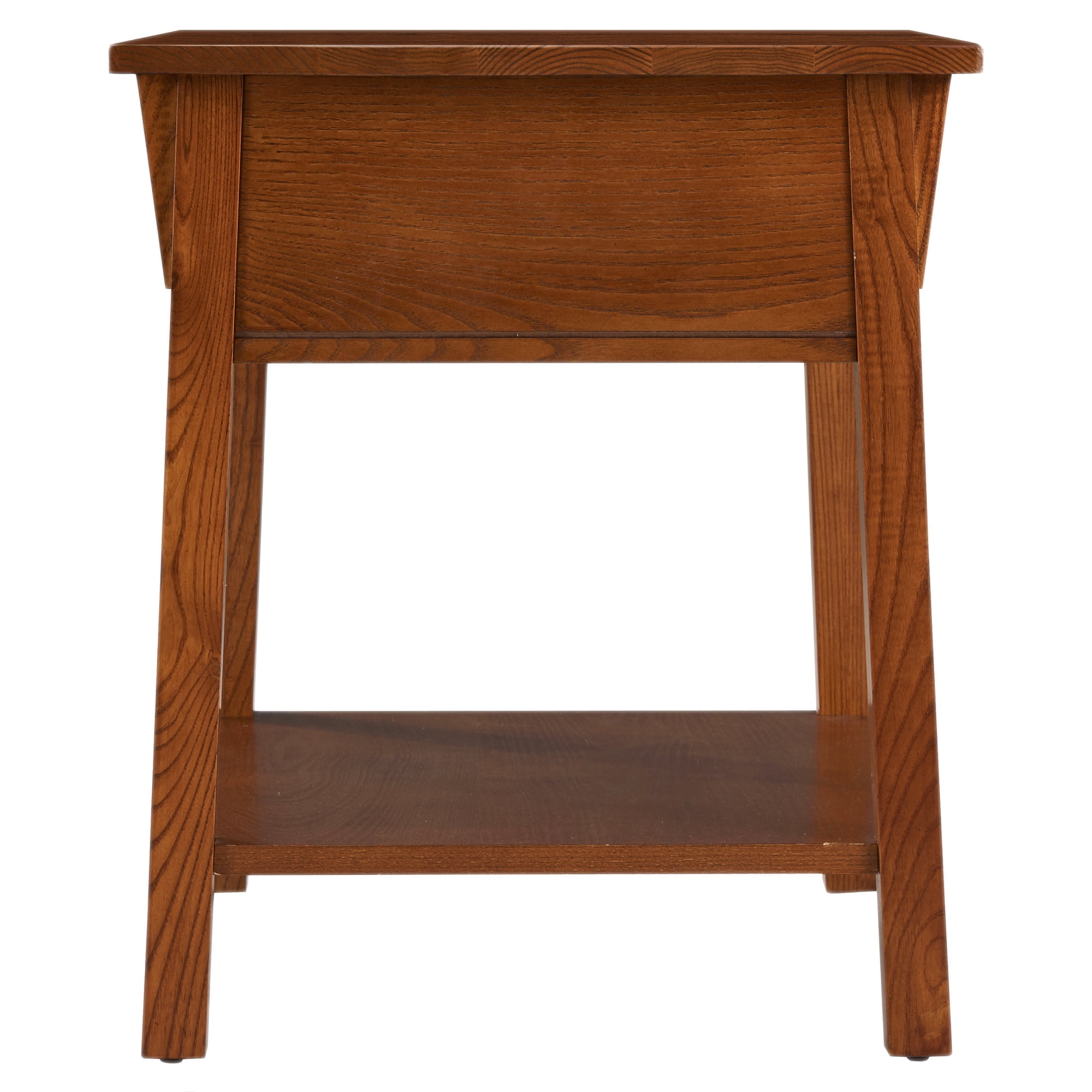 Leick Home Solid Wood Mission End Table with Locking Secret Compartment, Russet Finish - Image 5