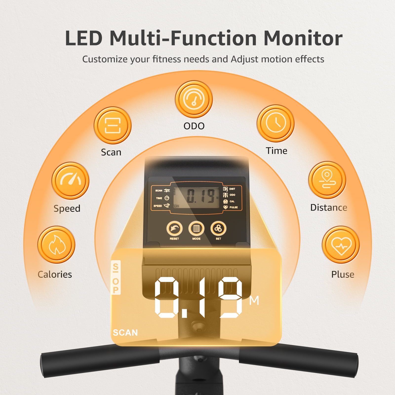 Upgo Recumbent Exercise Bike for Adults Seniors - Indoor Magnetic Cycling Recumbent Gym Bicycle for Home Workout - Image 4