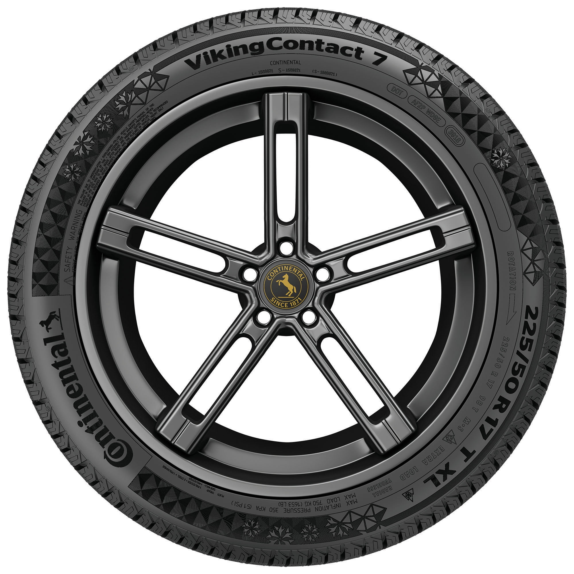 Continental VikingContact 7 Winter 195/65R15 95T XL Passenger Tire - Image 5