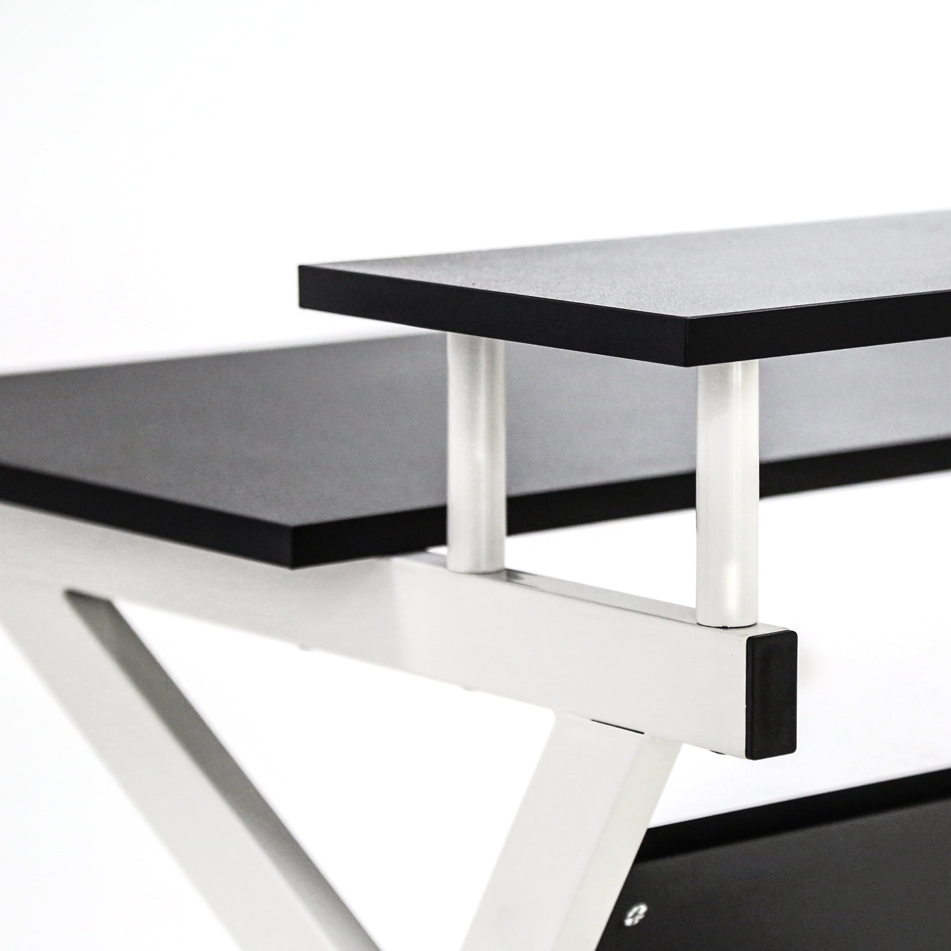 FITUEYES Computer Desk for Small Spaces, Small Desk with Monitor Shelf & Save Space,White - Image 2