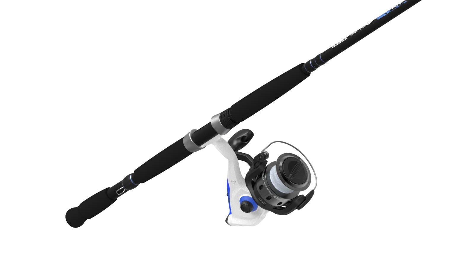 Zebco Salt Fisher Bite Alert Spinning Reel and Fishing Rod Combo, 7-Foot 2-Piece Rod, Size 60 Reel, Blue/White/Black - Image 3