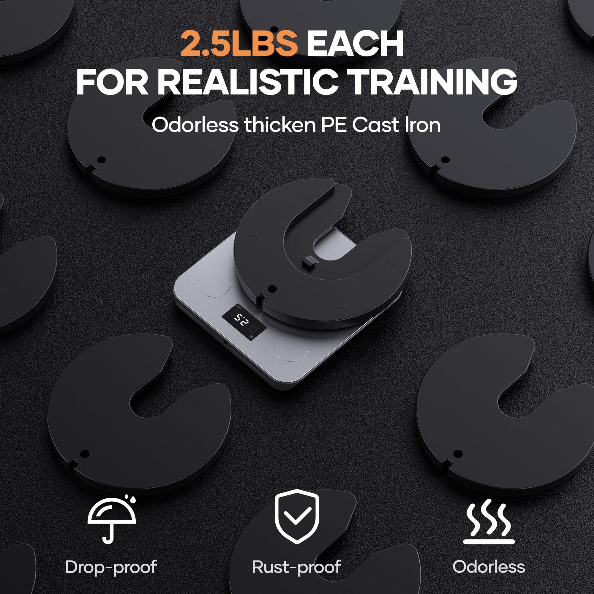 Naipo Adjustable Dumbbell 25lb Weights Dumbbells with Anti-slip Handle Home Gym Exercise Equipment Weights for Women at Home Workout - Image 3