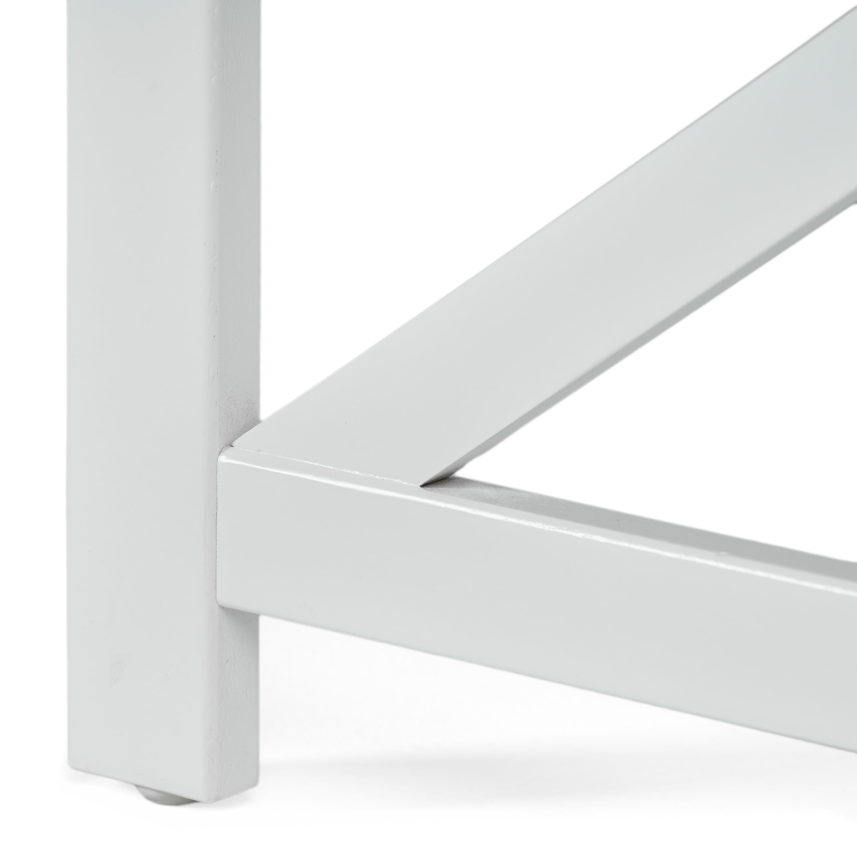 Noble House Ivan Farmhouse Outdoor Acacia Wood Coffee Table in White - Image 4